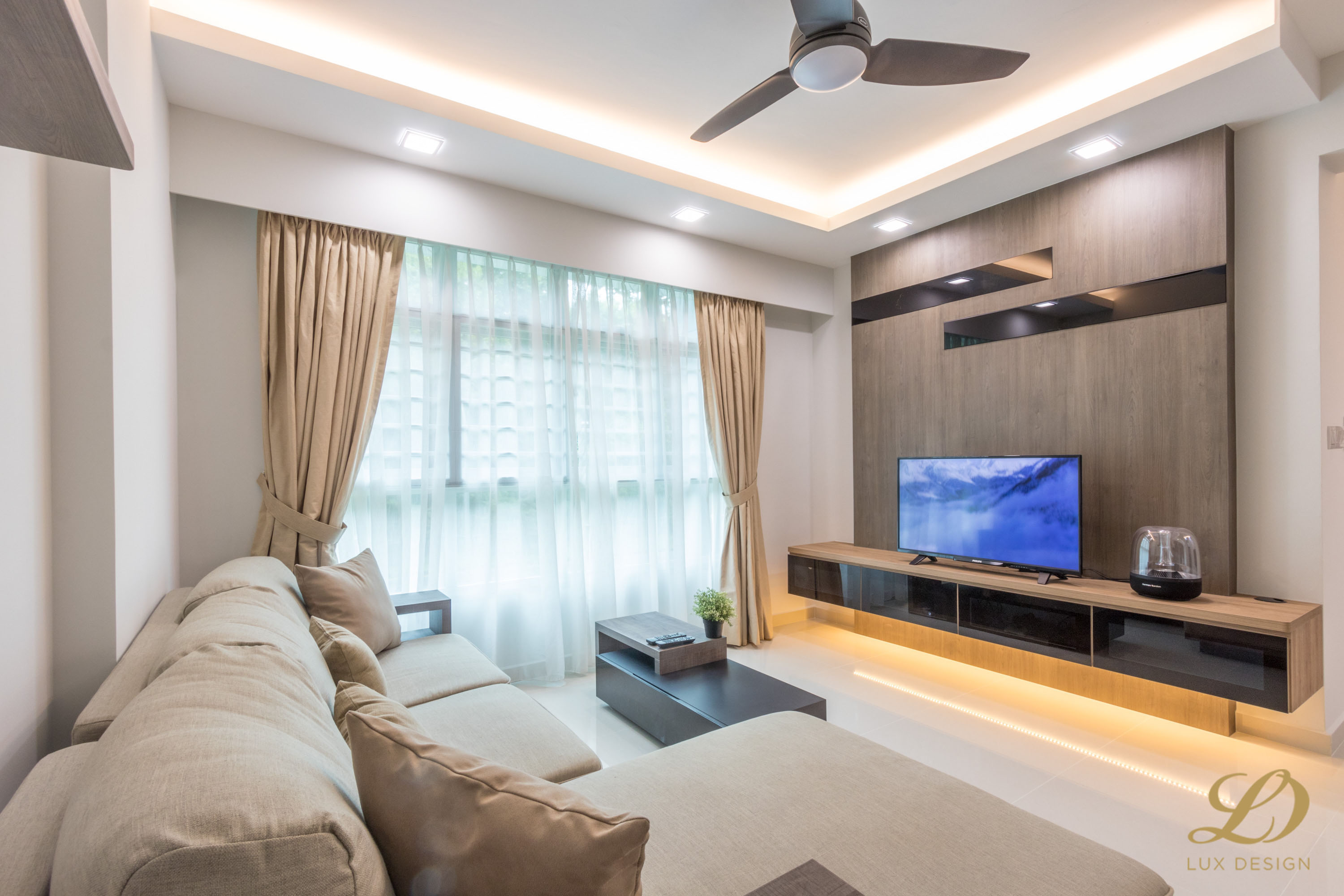 Scandinavian Design - Living Room - HDB 4 Room - Design by Lux Design Pte Ltd