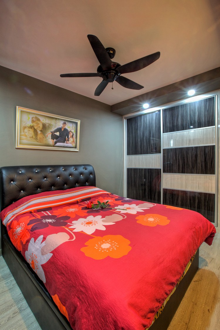 Contemporary, Tropical Design - Bedroom - HDB 4 Room - Design by Lux Design Pte Ltd