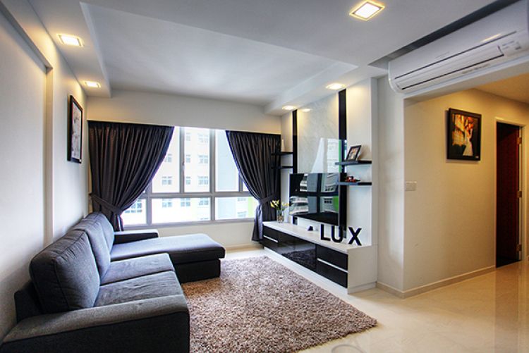 Contemporary, Modern Design - Living Room - HDB 4 Room - Design by Lux Design Pte Ltd