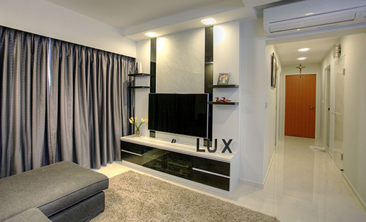 Contemporary, Modern Design - Living Room - HDB 4 Room - Design by Lux Design Pte Ltd