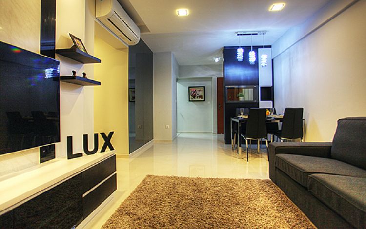 Contemporary, Modern Design - Living Room - HDB 4 Room - Design by Lux Design Pte Ltd