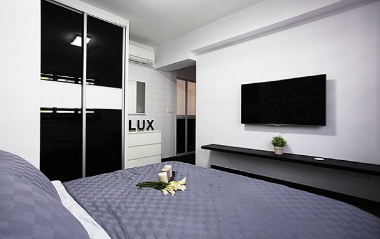 Contemporary, Modern Design - Bedroom - HDB 4 Room - Design by Lux Design Pte Ltd