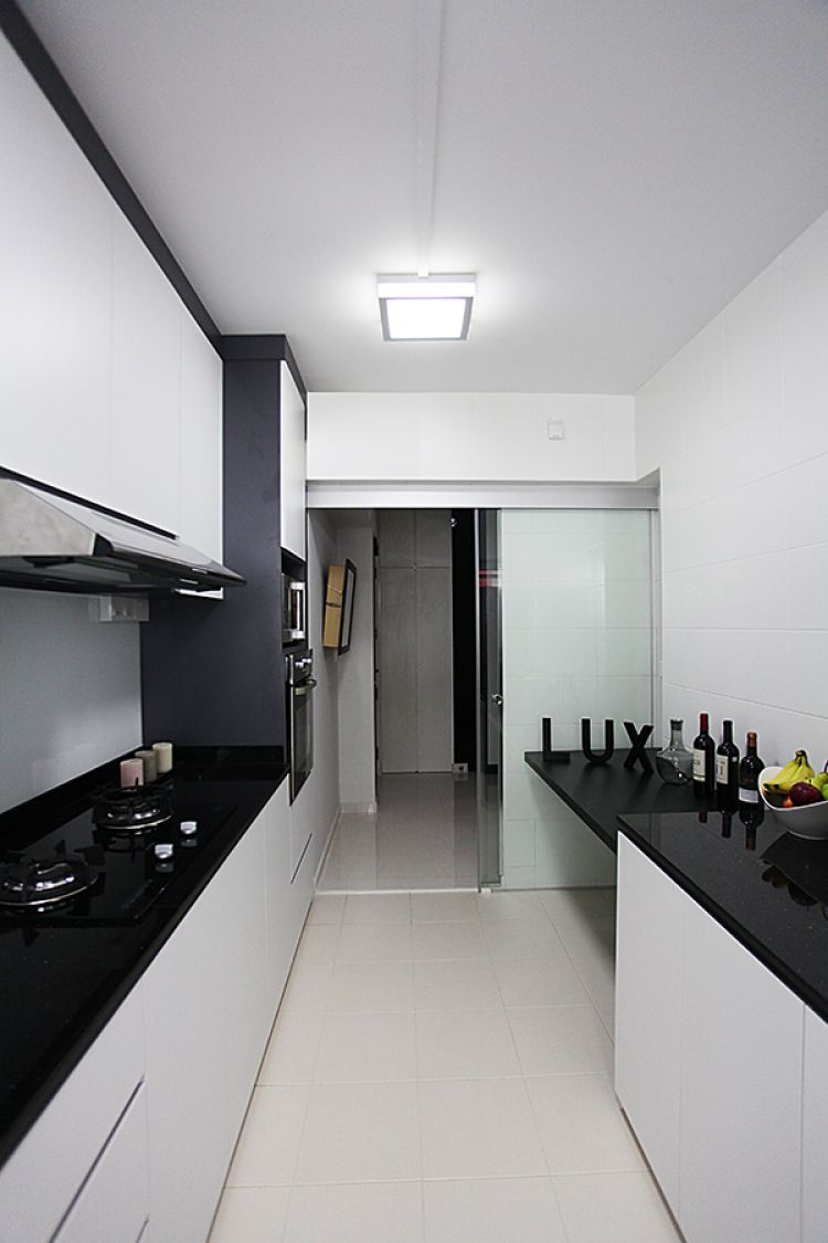 Contemporary, Modern Design - Kitchen - HDB 4 Room - Design by Lux Design Pte Ltd