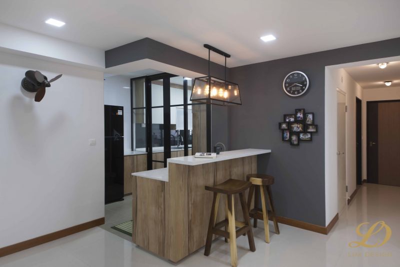 Contemporary Design - Kitchen - HDB 5 Room - Design by Lux Design Pte Ltd