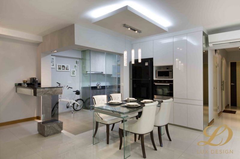 Contemporary, Modern Design - Dining Room - HDB 5 Room - Design by Lux Design Pte Ltd