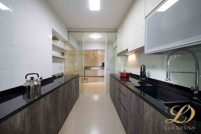 Contemporary, Modern Design - Kitchen - HDB 5 Room - Design by Lux Design Pte Ltd