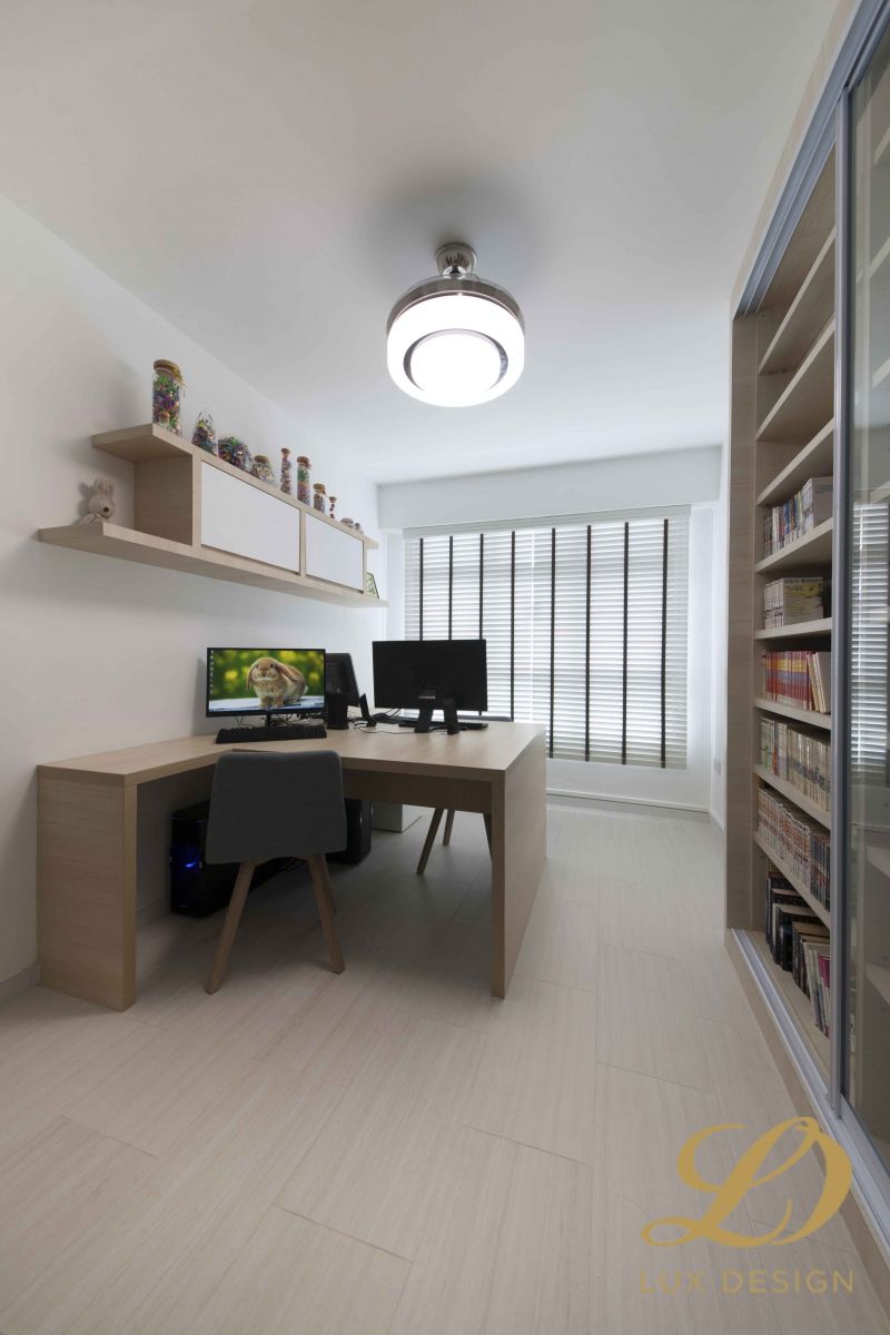 Contemporary, Scandinavian Design - Study Room - HDB 5 Room - Design by Lux Design Pte Ltd