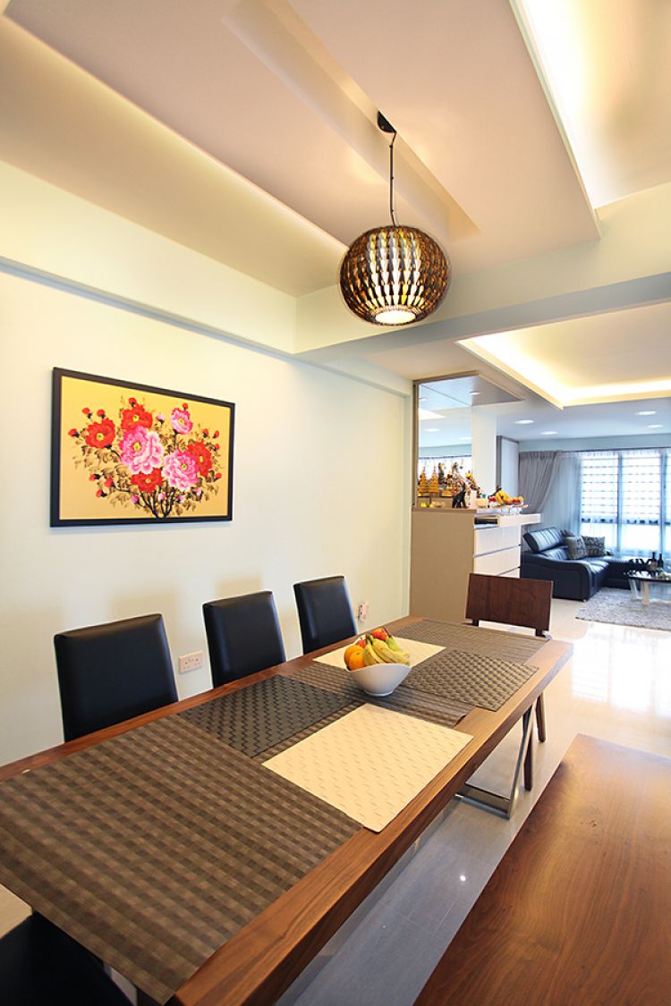 Contemporary, Country, Modern Design - Dining Room - HDB 5 Room - Design by Lux Design Pte Ltd