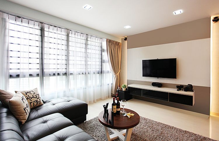 Contemporary, Country, Modern Design - Living Room - HDB 5 Room - Design by Lux Design Pte Ltd