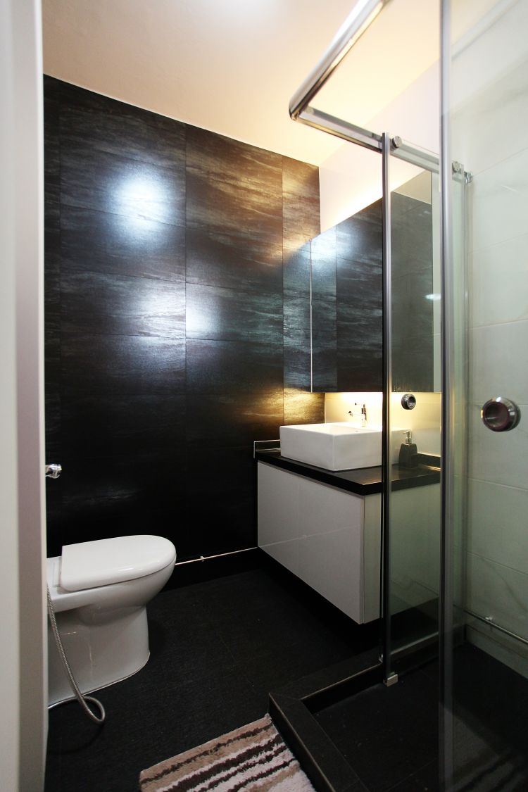 Contemporary, Modern Design - Bathroom - HDB Executive Apartment - Design by Lux Design Pte Ltd