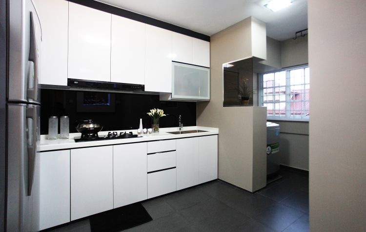 Contemporary, Modern Design - Kitchen - HDB Executive Apartment - Design by Lux Design Pte Ltd