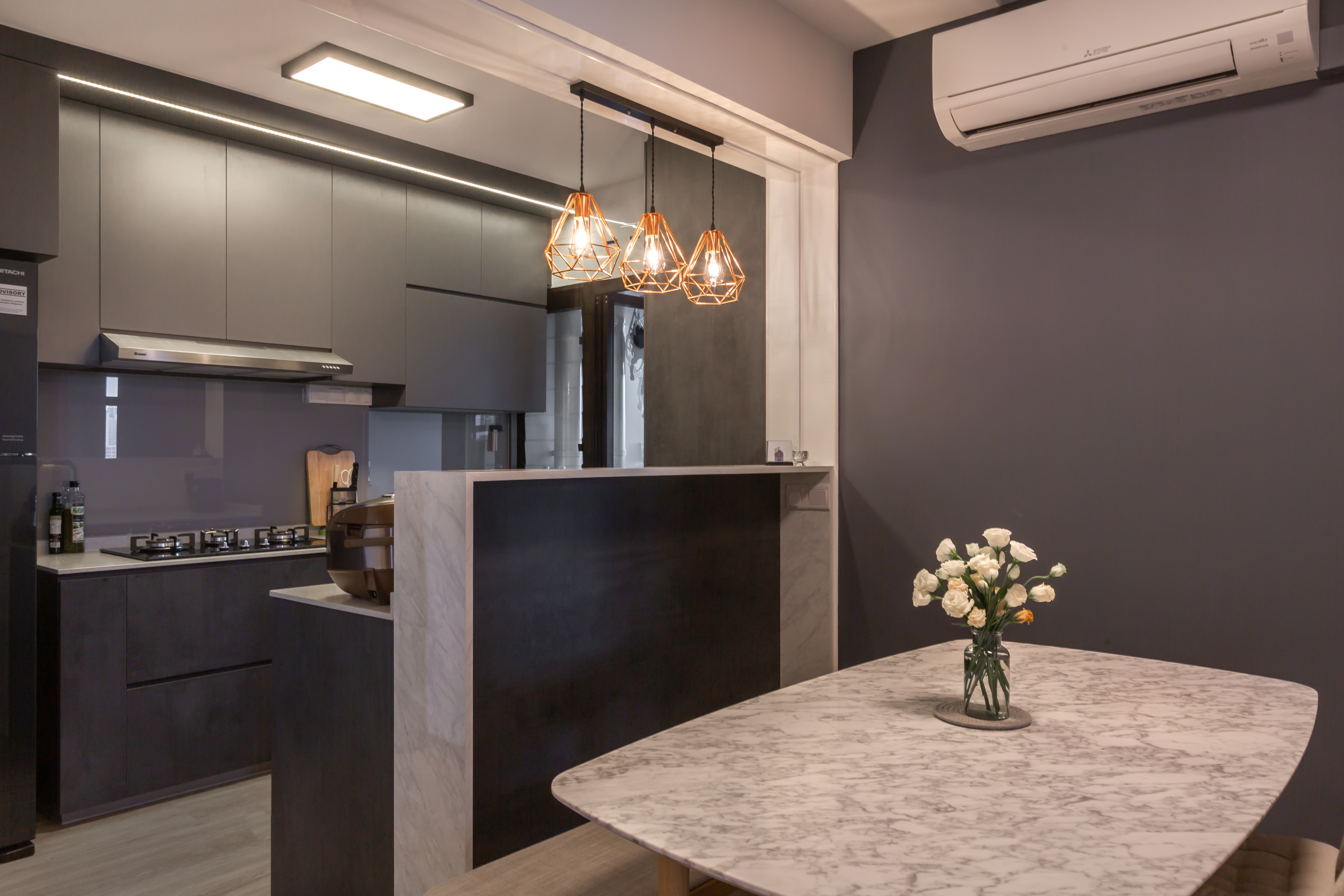 Modern Design - Kitchen - HDB 4 Room - Design by Luxurious Design Pte Ltd
