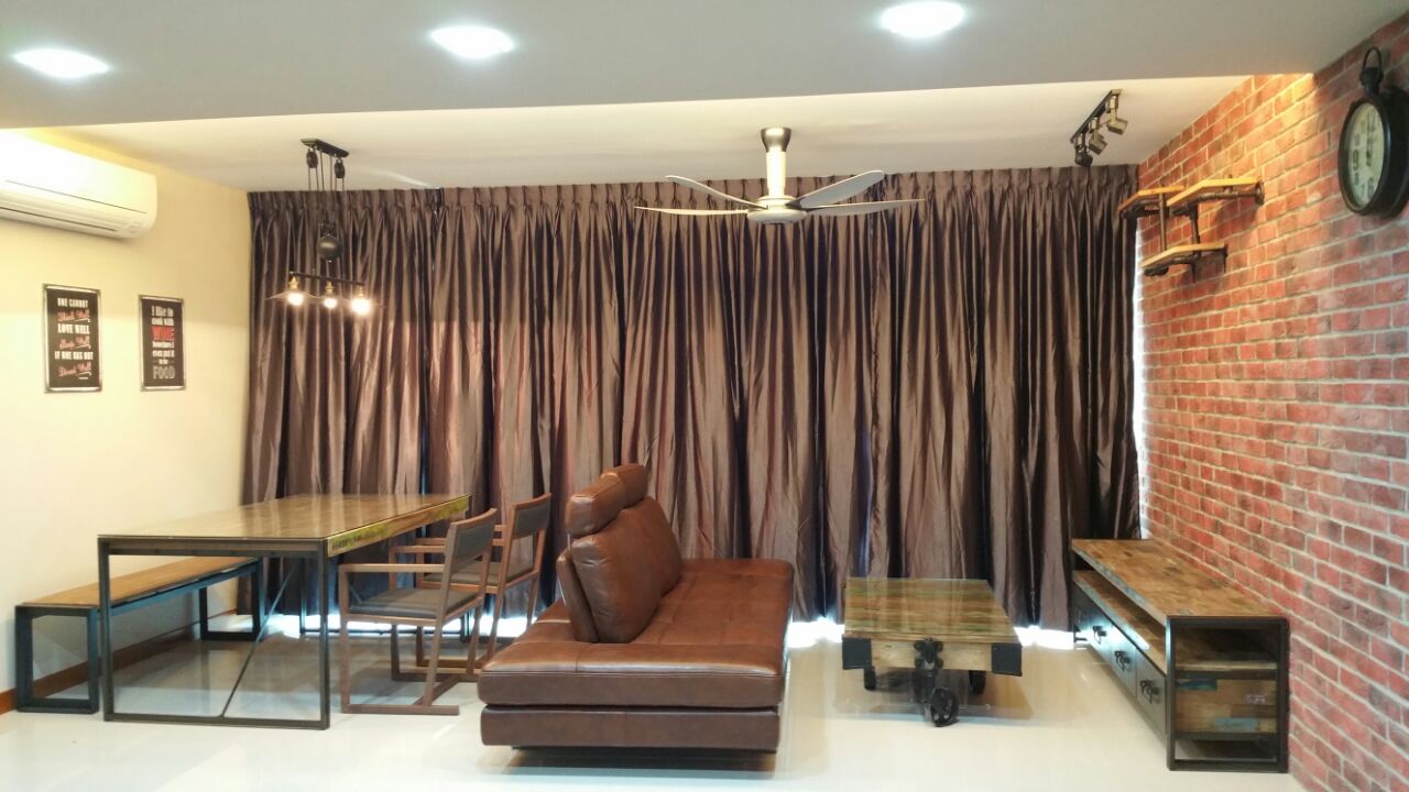 Industrial, Modern, Resort Design - Living Room - HDB 5 Room - Design by Luxurious Design Pte Ltd