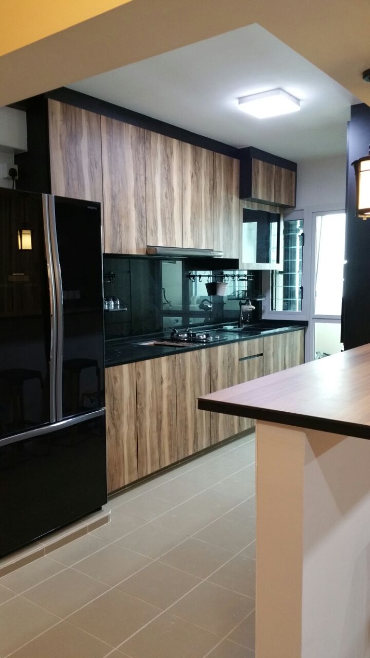 Industrial, Modern, Resort Design - Kitchen - HDB 5 Room - Design by Luxurious Design Pte Ltd