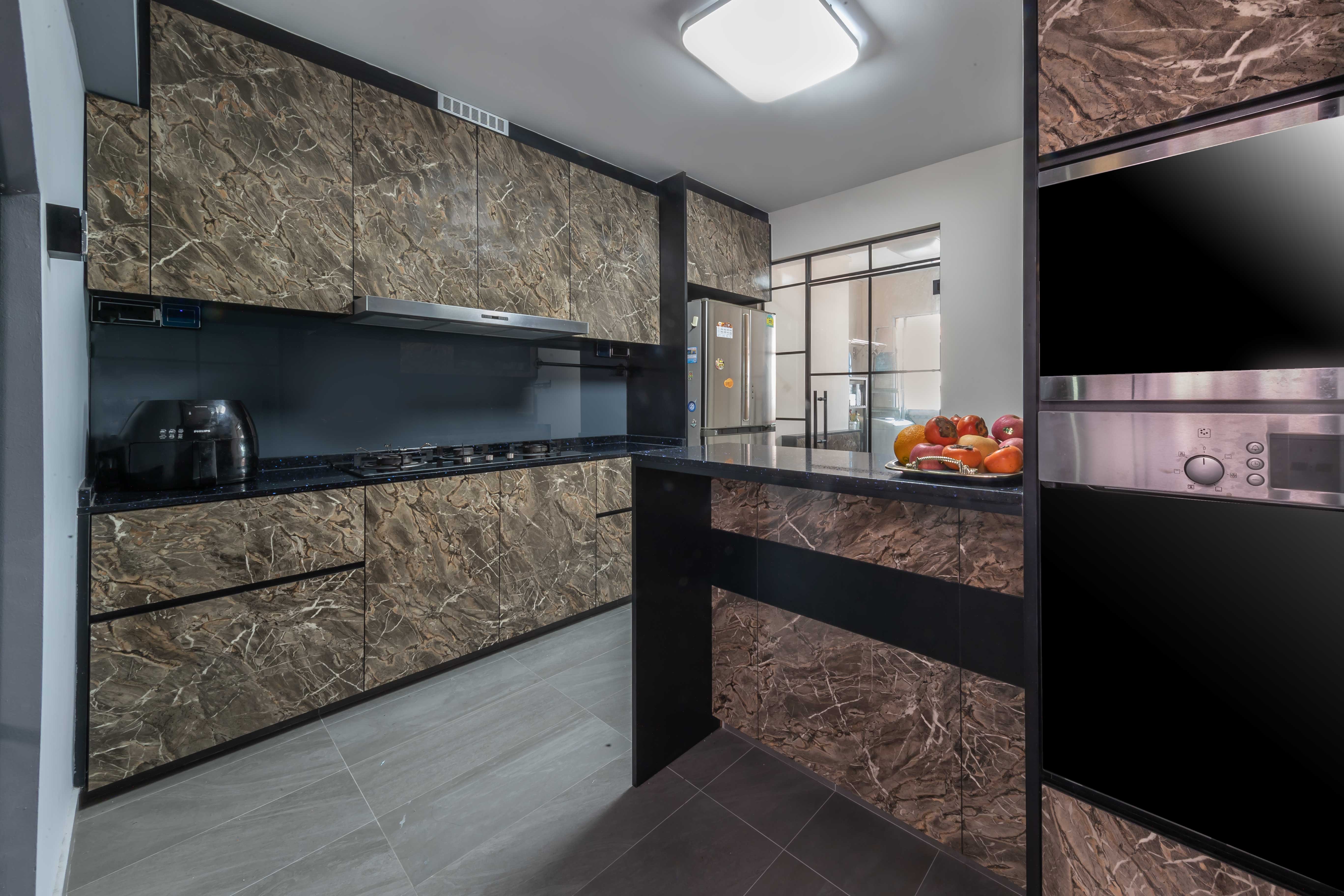 Modern Design - Kitchen - HDB Executive Apartment - Design by Luxurious Design Pte Ltd