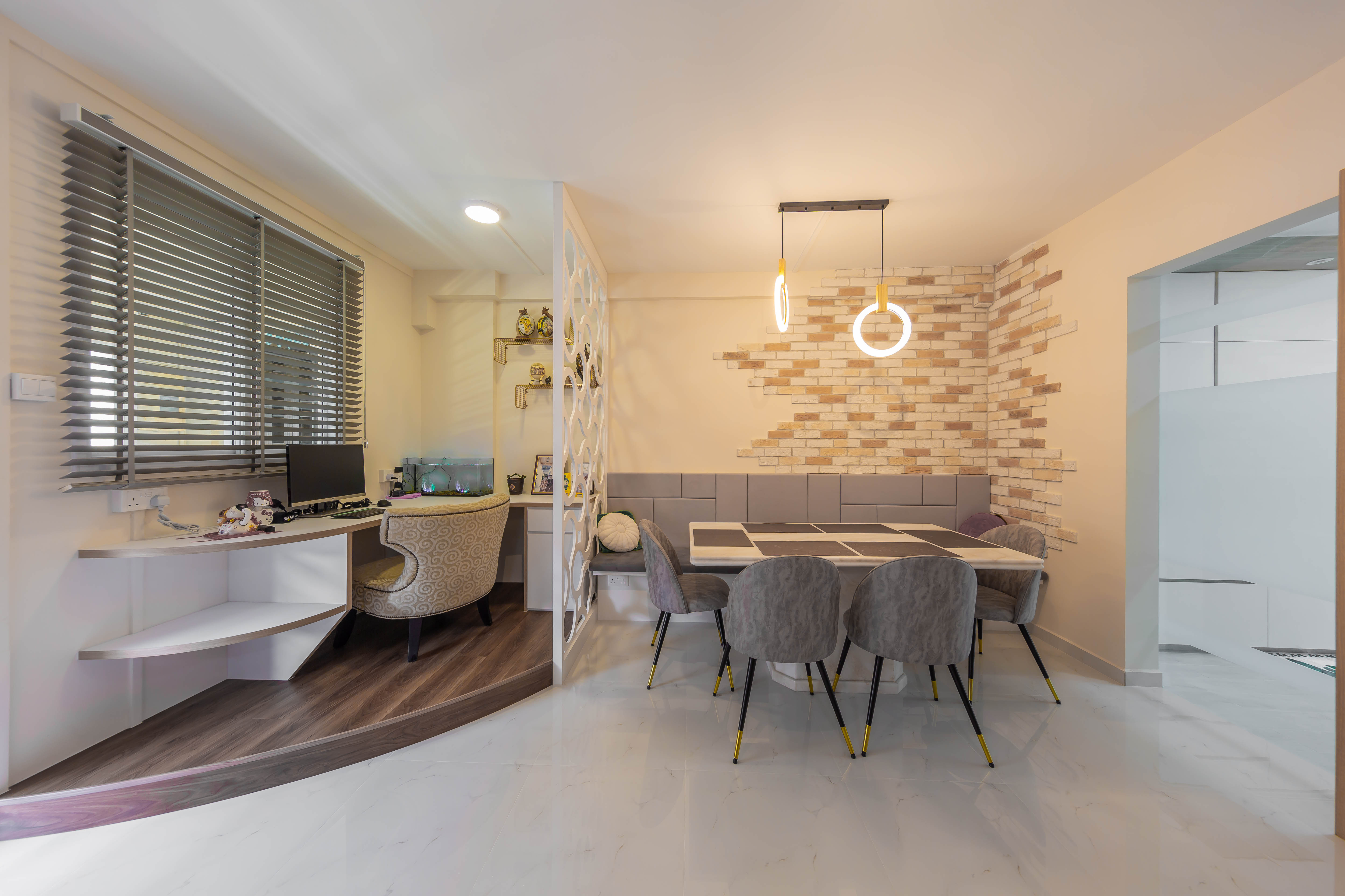 Modern, Scandinavian Design - Living Room - HDB 4 Room - Design by Luxurious Design Pte Ltd