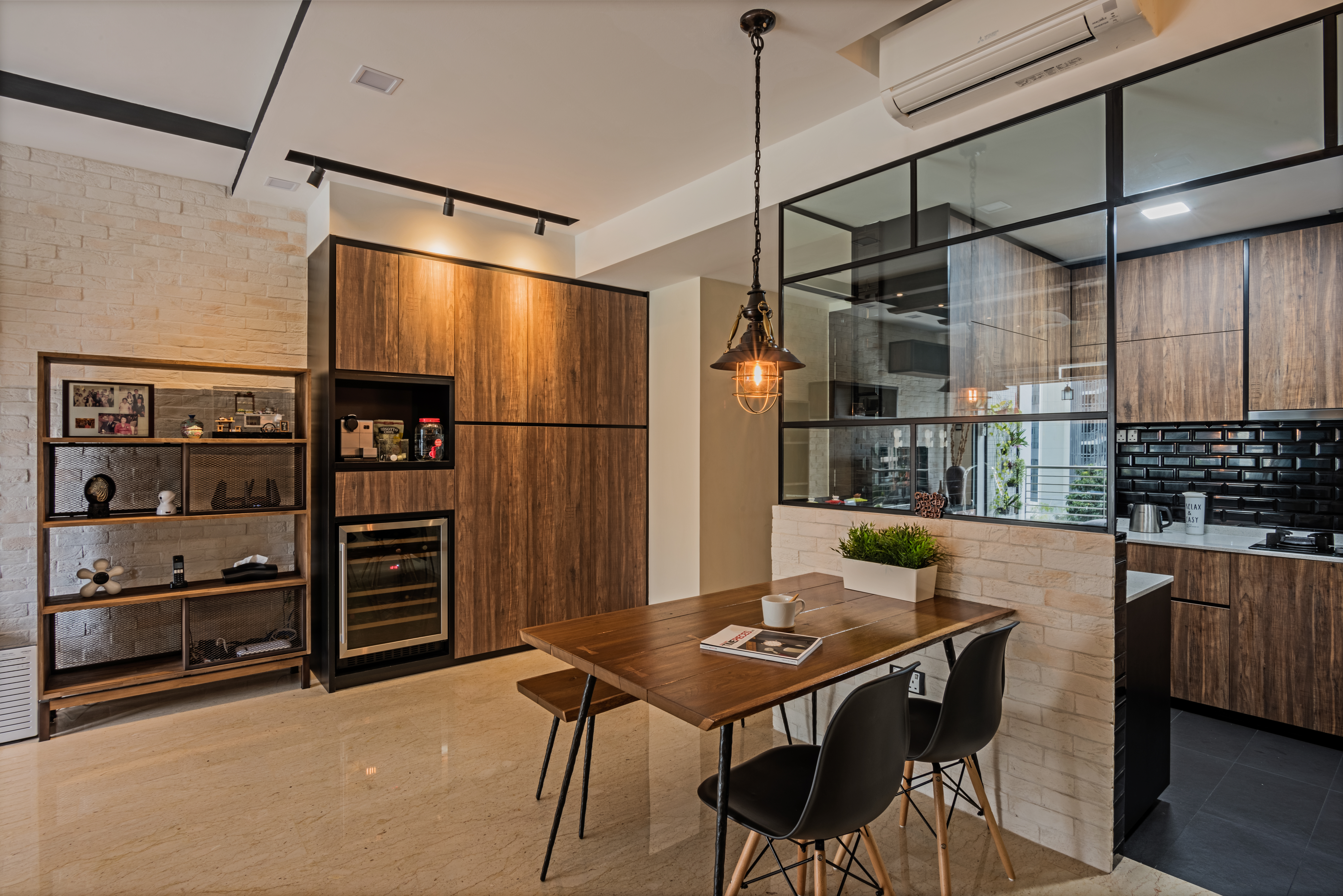 Eclectic, Industrial, Modern Design - Dining Room - Condominium - Design by Luxurious Design Pte Ltd