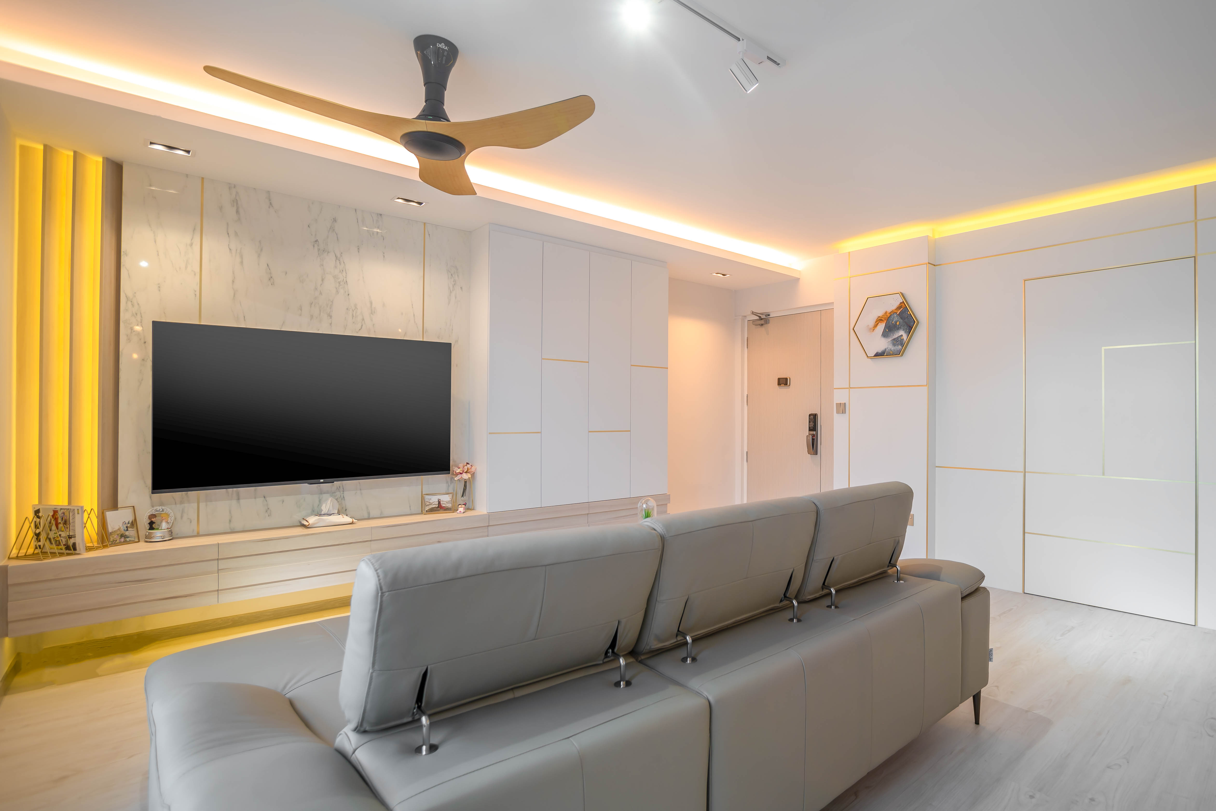 Modern Design - Living Room - HDB 4 Room - Design by Luxurious Design Pte Ltd