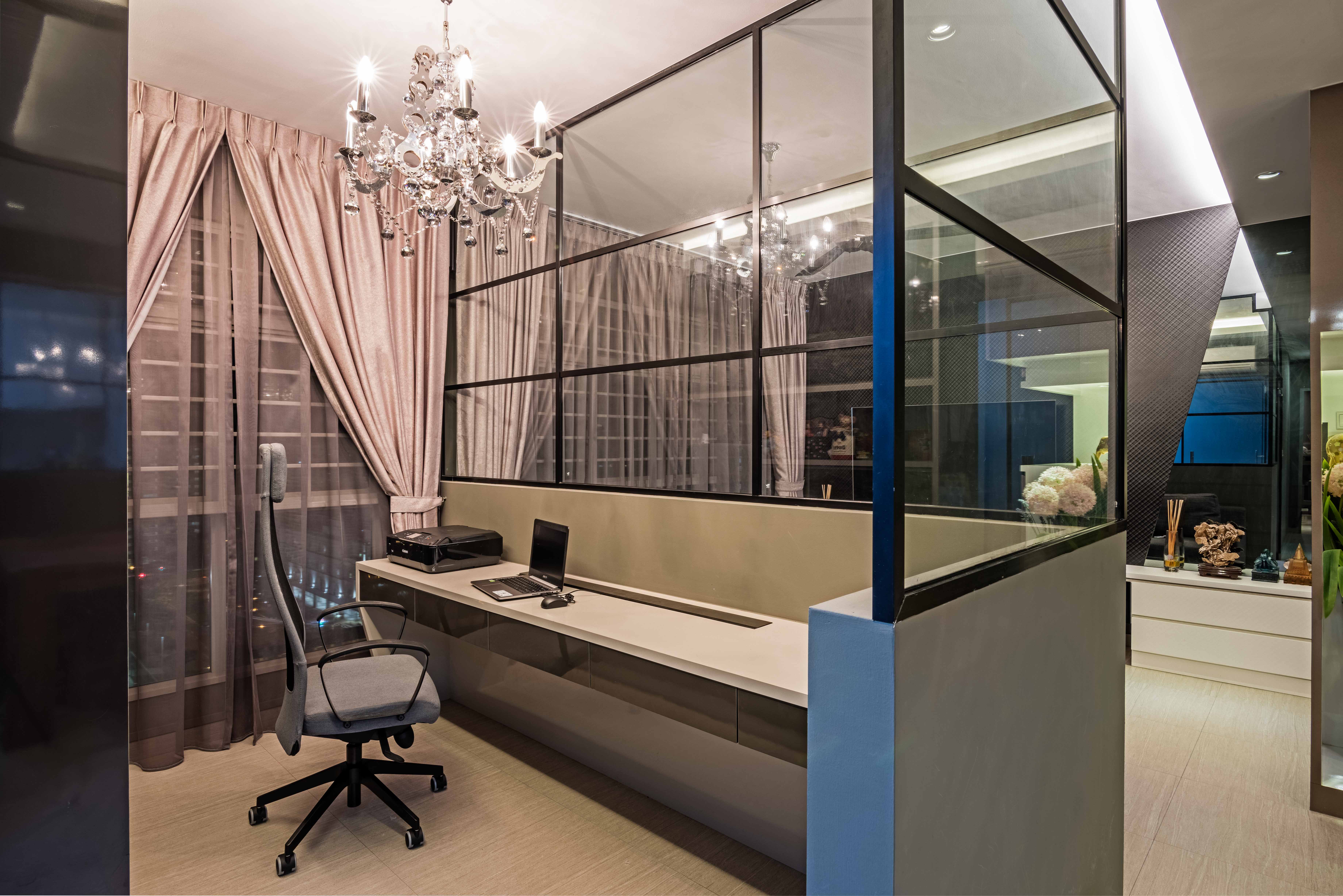 Contemporary, Modern, Tropical Design - Study Room - HDB 3 Room - Design by Luxurious Design Pte Ltd