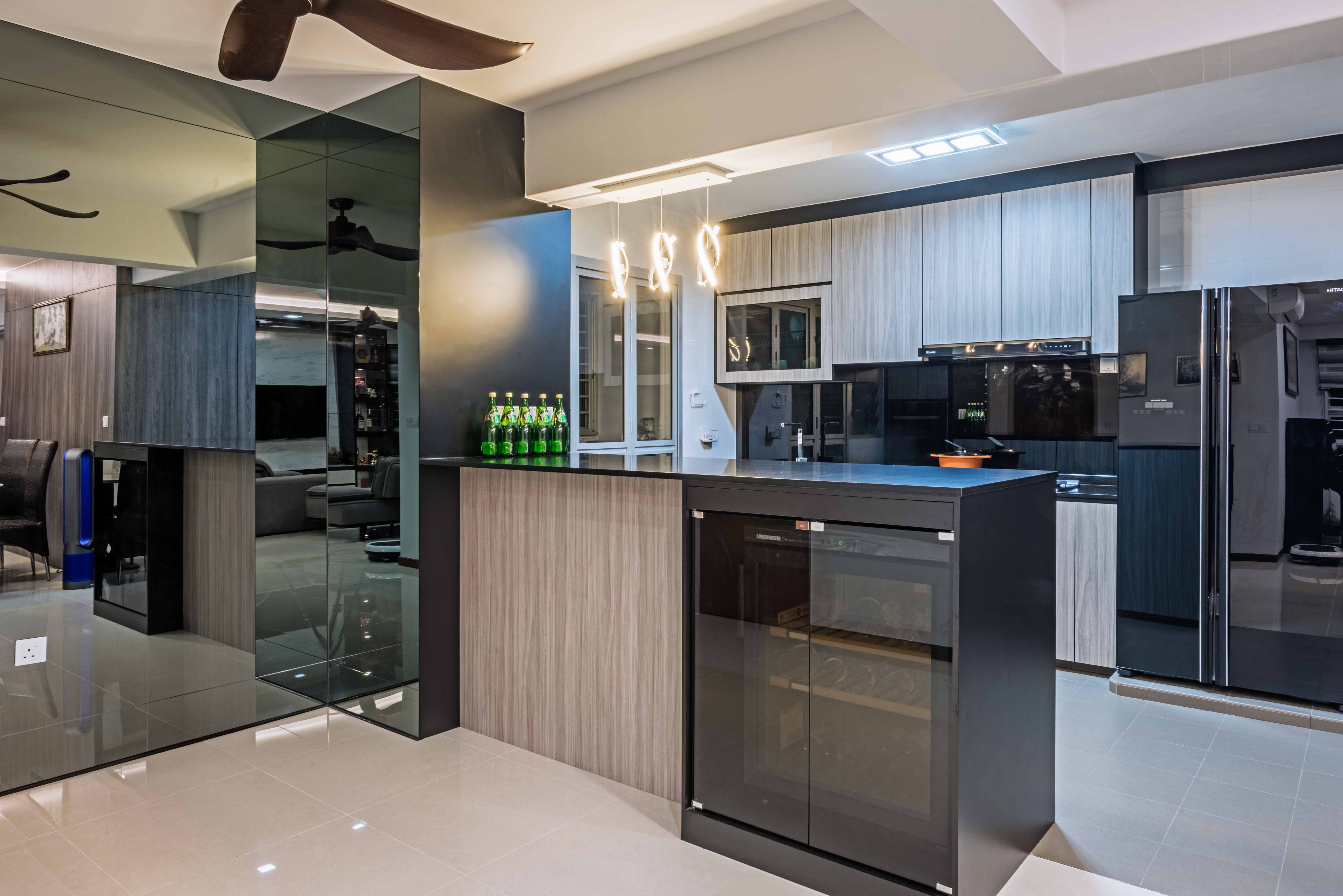 Contemporary, Modern Design - Kitchen - HDB 4 Room - Design by Luxurious Design Pte Ltd