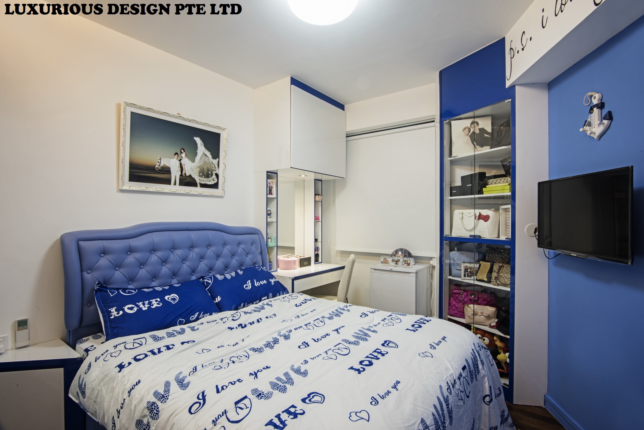 Contemporary, Mediterranean, Tropical Design - Bedroom - HDB 3 Room - Design by Luxurious Design Pte Ltd