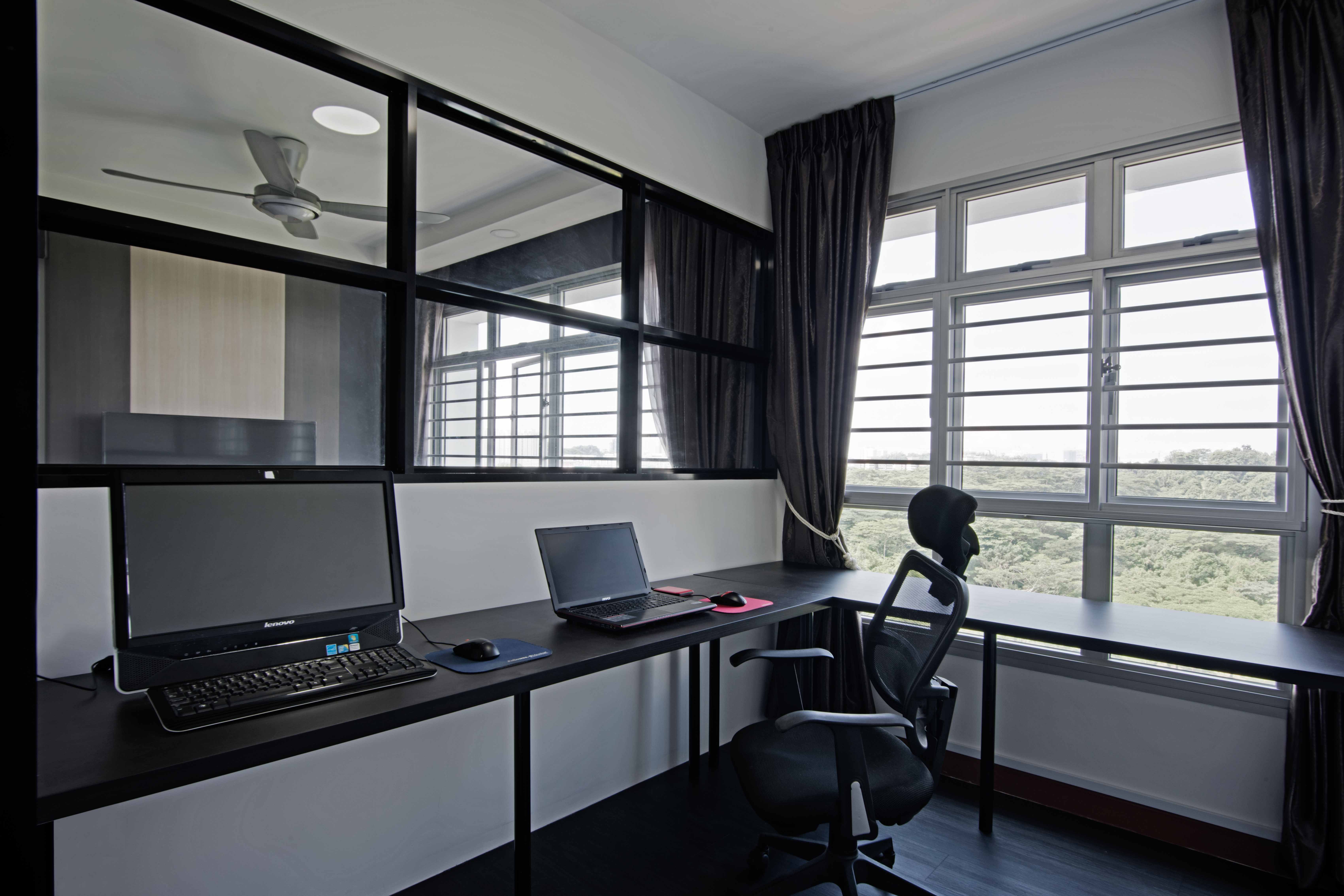 Contemporary, Modern Design - Study Room - HDB 4 Room - Design by Luxurious Design Pte Ltd