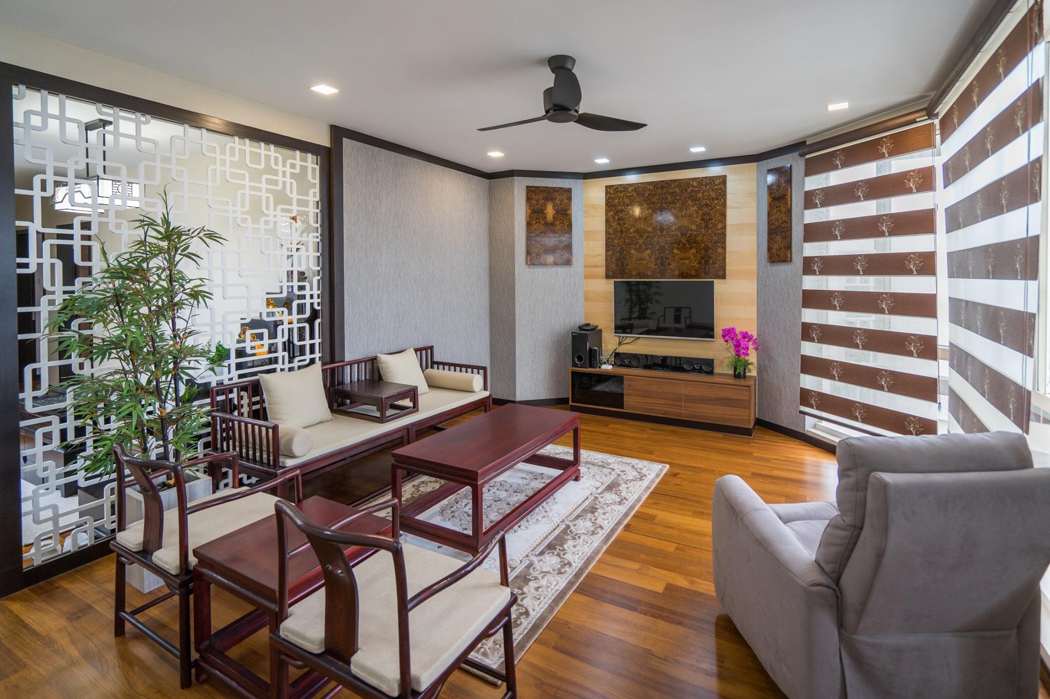 Oriental Design - Living Room - Condominium - Design by MADE Artisan ID Pte Ltd