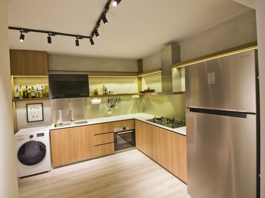 Industrial, Modern Design - Kitchen - HDB Executive Apartment - Design by Met Interior
