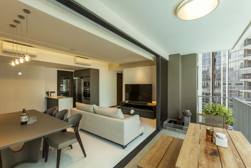 Modern Design - Balcony - Condominium - Design by Meter Cube Interiors Pte Ltd