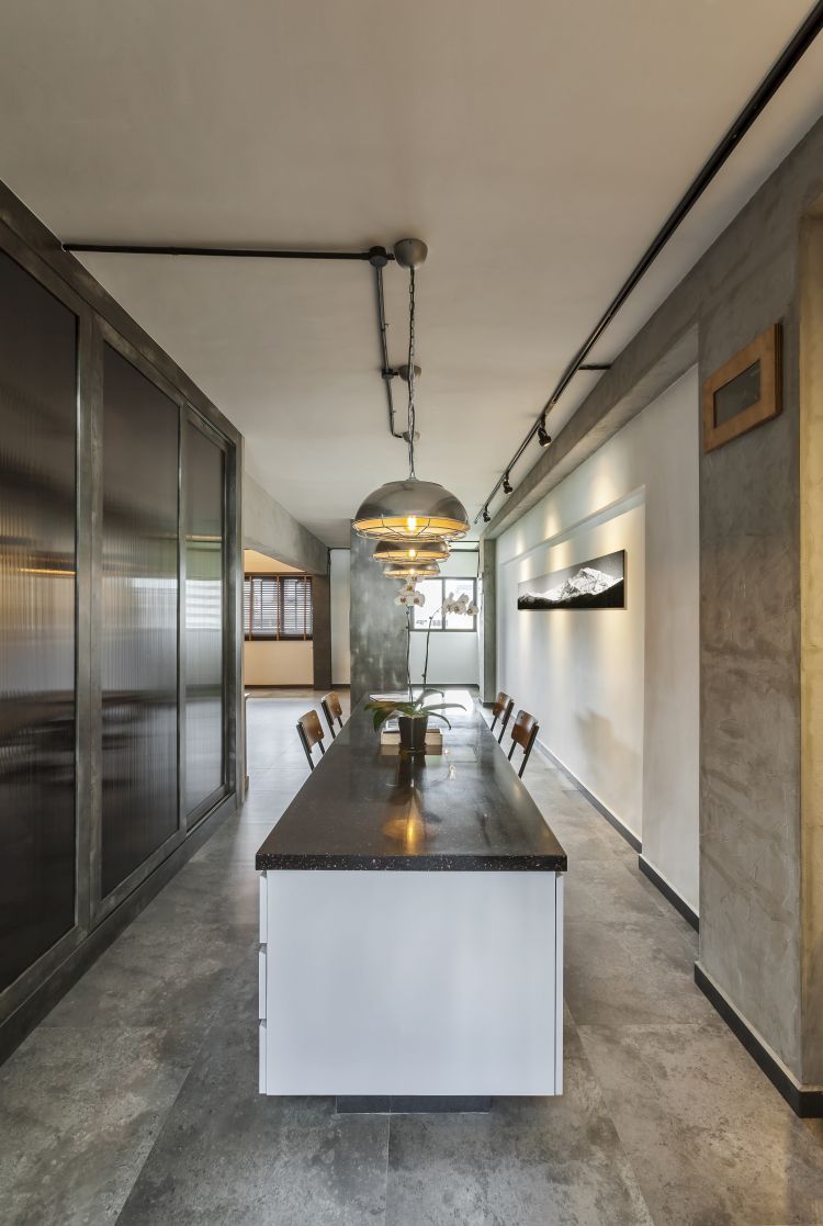 Eclectic, Industrial, Modern Design - Dining Room - HDB 4 Room - Design by Meter Cube Interiors Pte Ltd