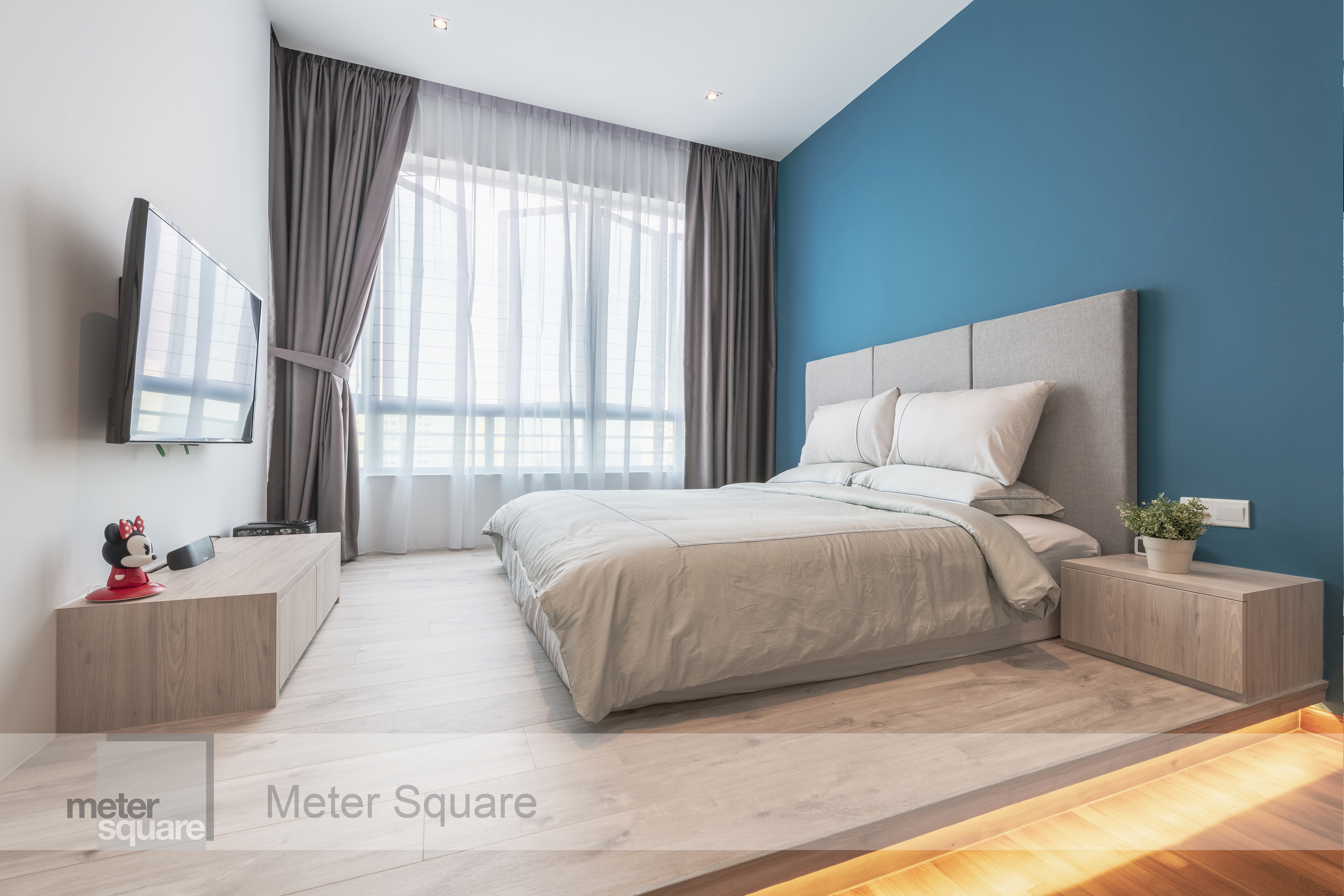 Modern, Scandinavian Design - Bedroom - Condominium - Design by Meter Square Pte Ltd