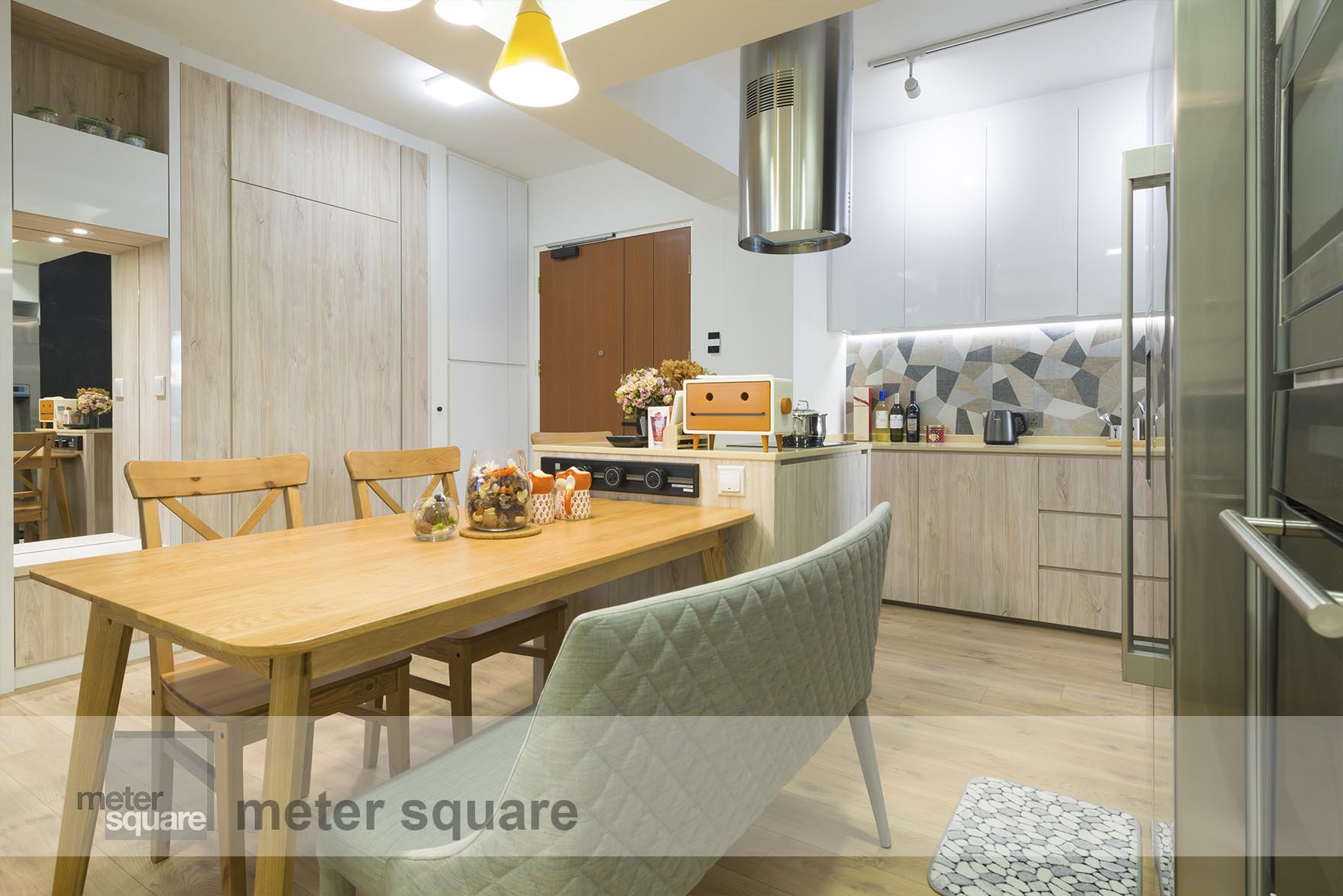 Scandinavian Design - Kitchen - HDB 4 Room - Design by Meter Square Pte Ltd