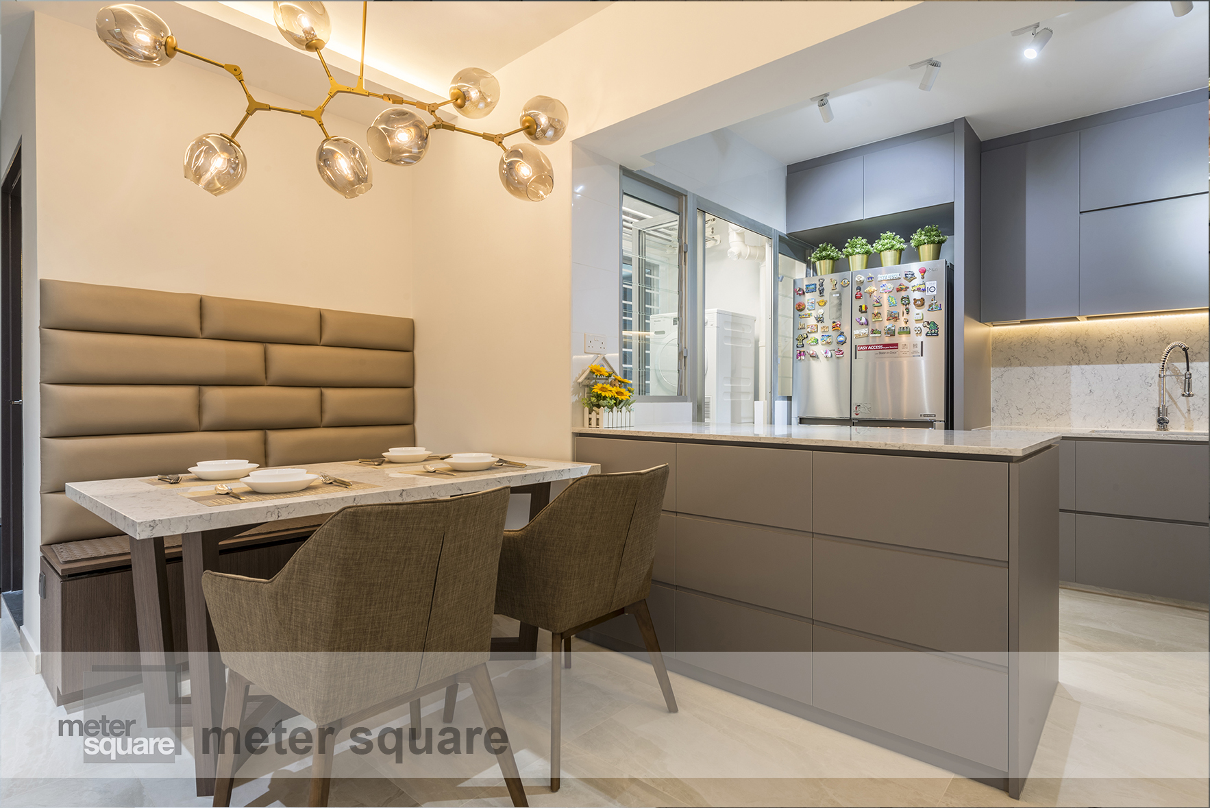 Contemporary, Minimalist, Modern Design - Dining Room - HDB 5 Room - Design by Meter Square Pte Ltd