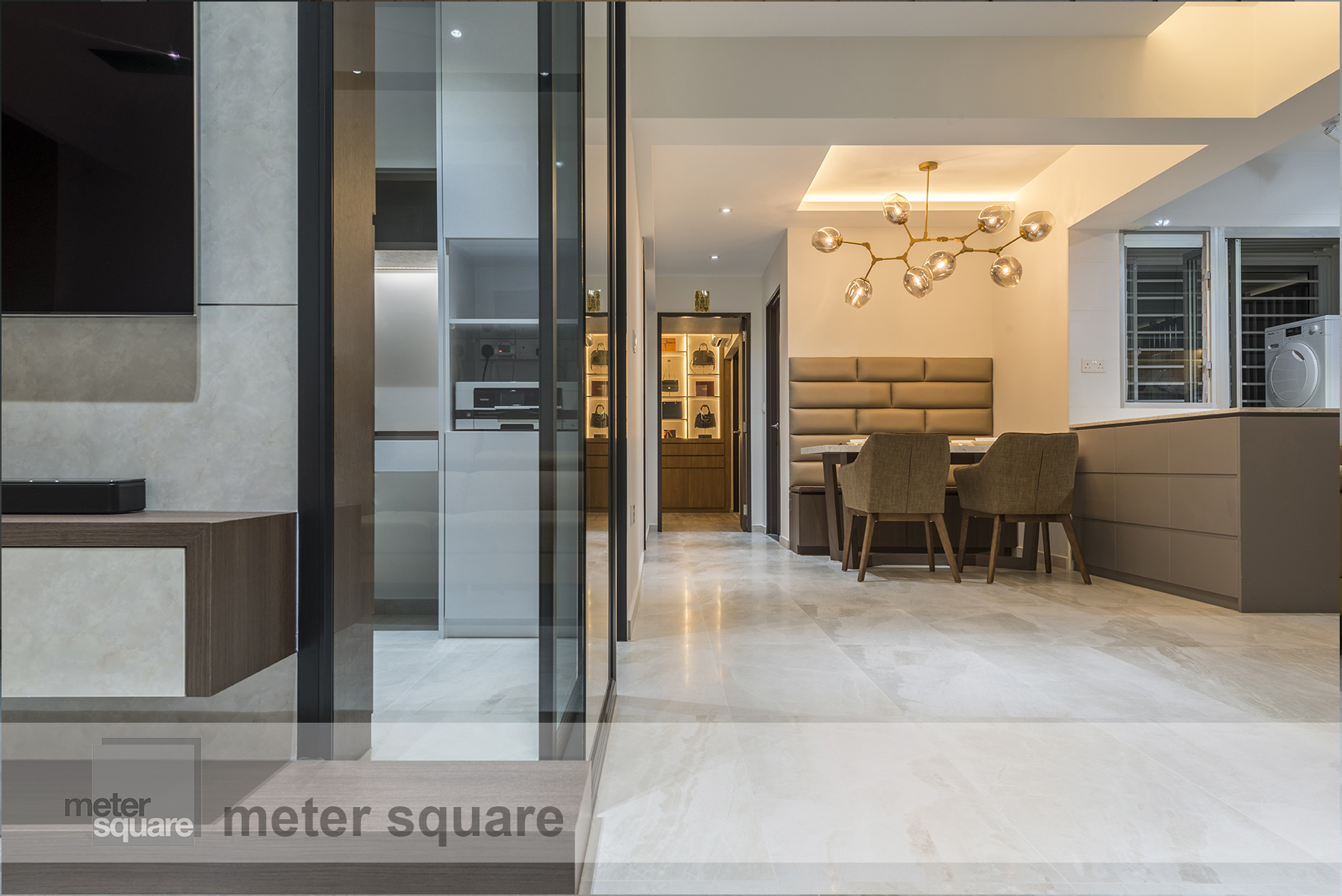 Contemporary, Minimalist, Modern Design - Living Room - HDB 5 Room - Design by Meter Square Pte Ltd