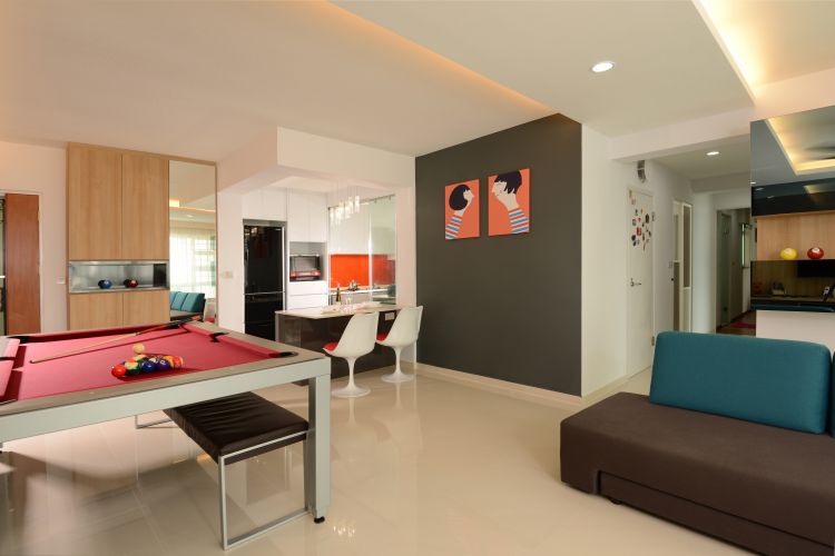 Contemporary, Modern Design - Living Room - HDB 5 Room - Design by Meter Square Pte Ltd
