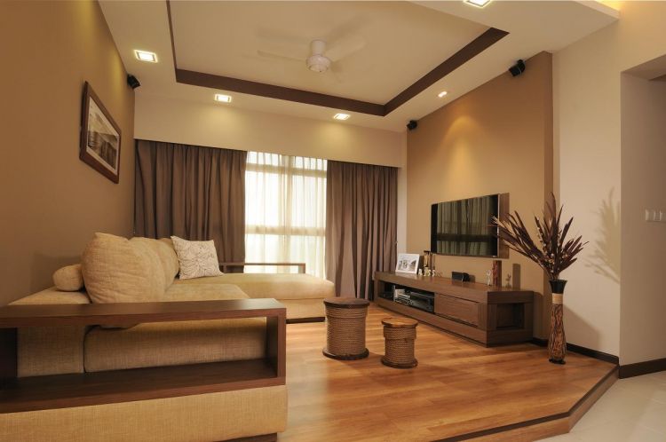 Contemporary, Resort, Tropical Design - Living Room - HDB 5 Room - Design by Meter Square Pte Ltd