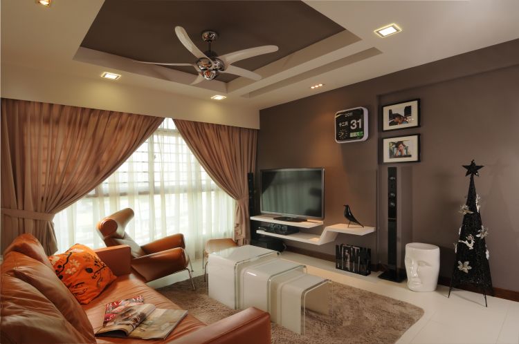 Modern, Retro Design - Living Room - HDB 5 Room - Design by Meter Square Pte Ltd