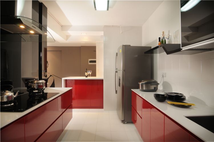 Modern, Retro Design - Kitchen - HDB 5 Room - Design by Meter Square Pte Ltd