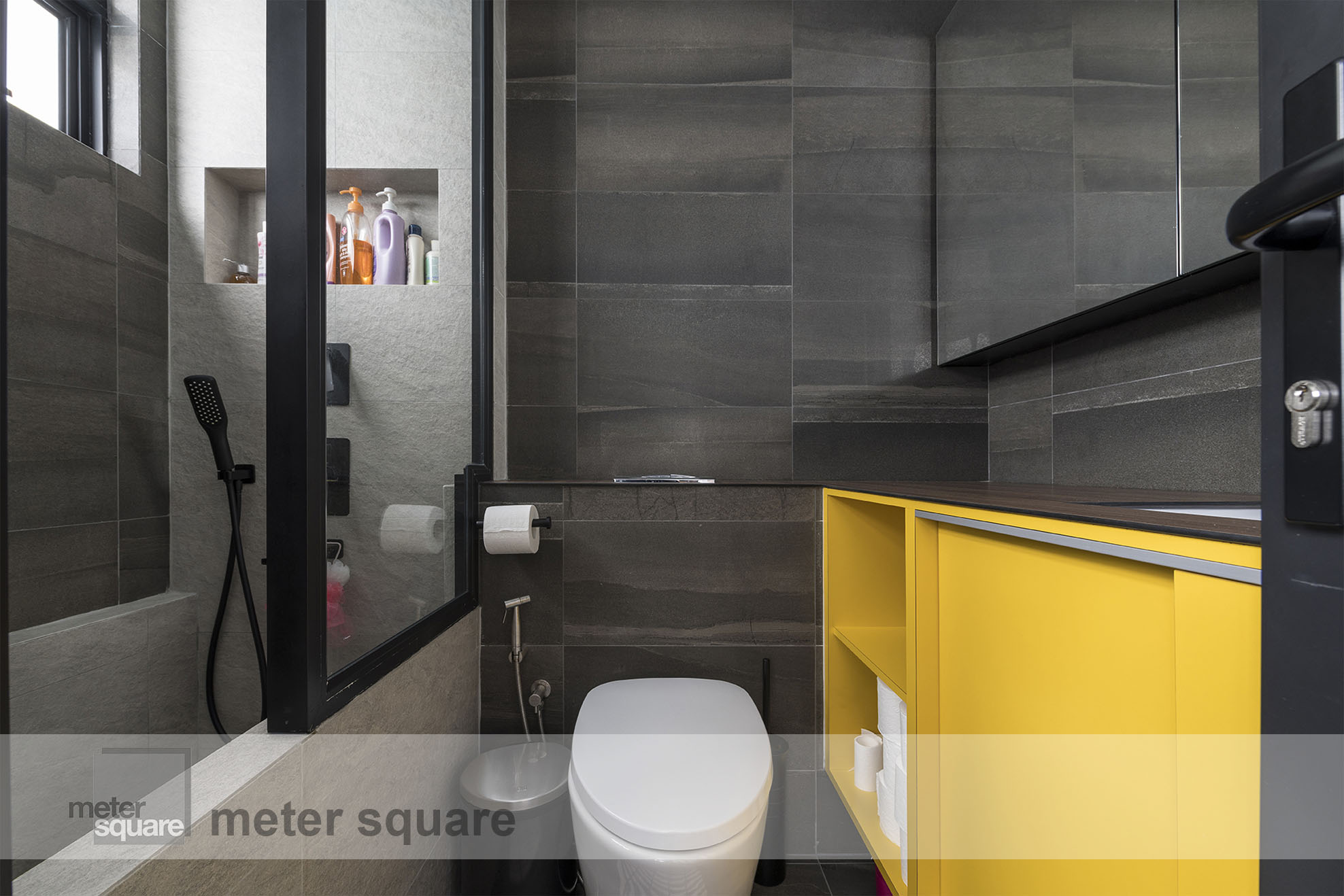 Industrial, Retro, Vintage Design - Bathroom - Condominium - Design by Meter Square Pte Ltd