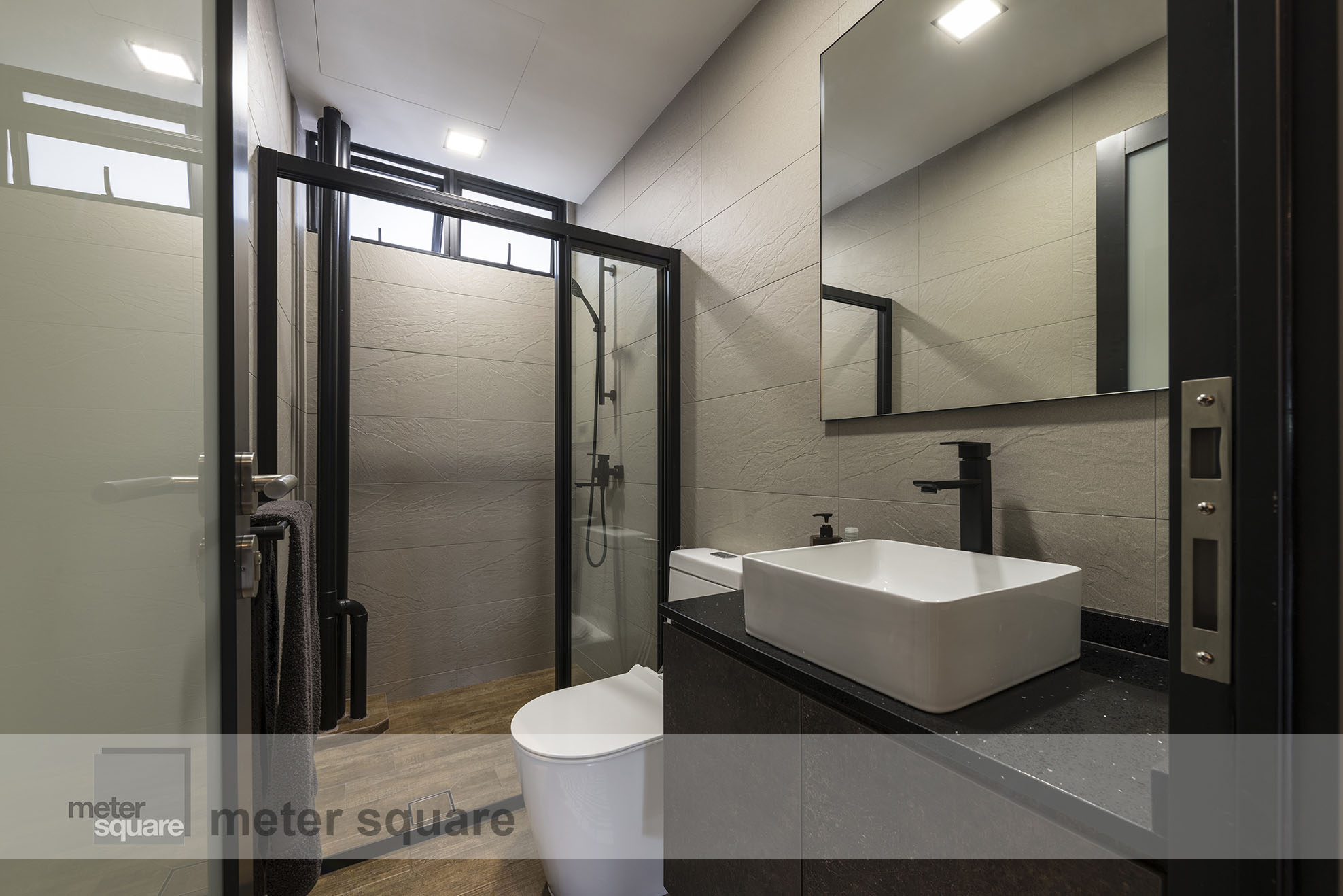 Industrial, Retro, Vintage Design - Bathroom - Condominium - Design by Meter Square Pte Ltd