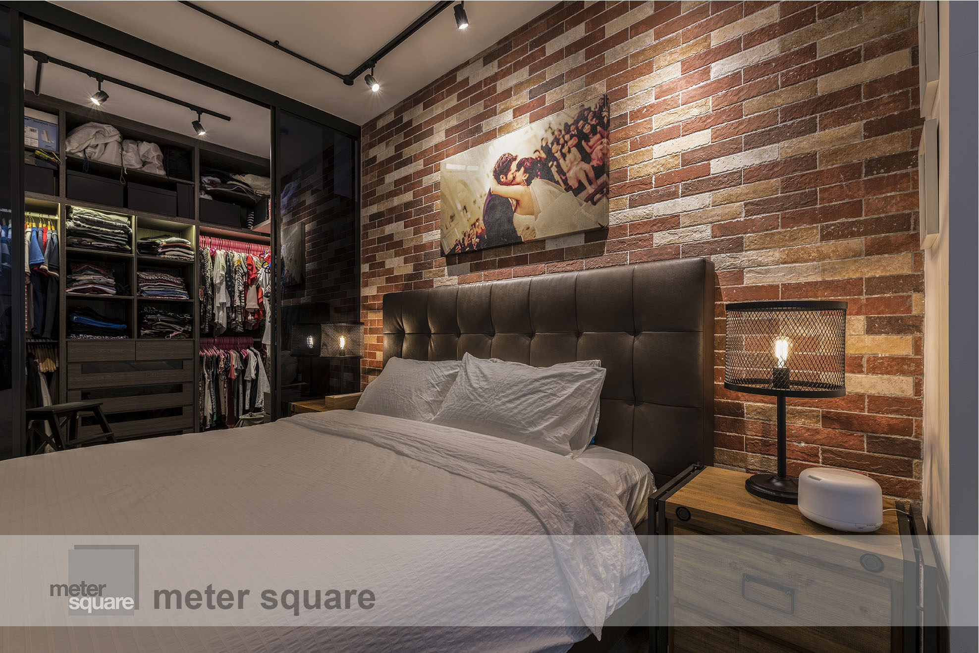 Industrial, Retro, Vintage Design - Bedroom - Condominium - Design by Meter Square Pte Ltd