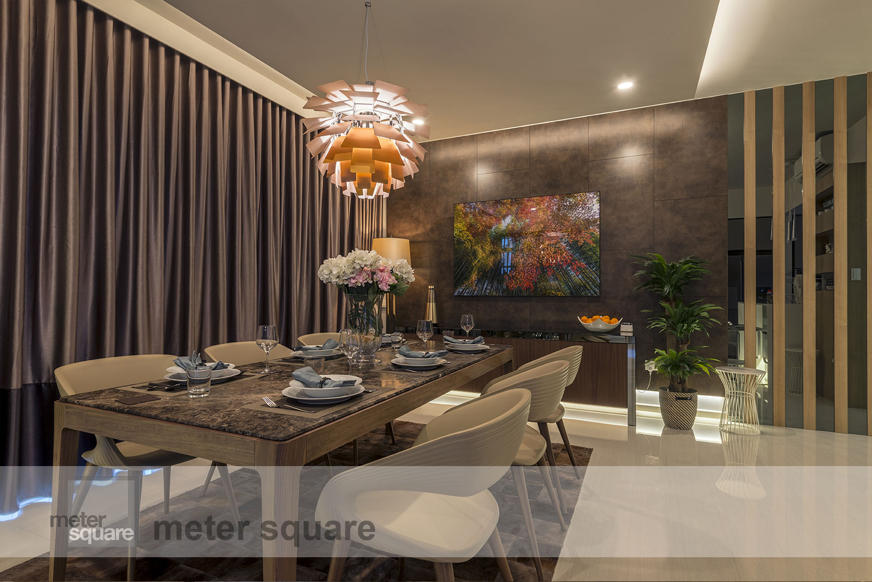 Classical, Contemporary Design - Dining Room - Condominium - Design by Meter Square Pte Ltd