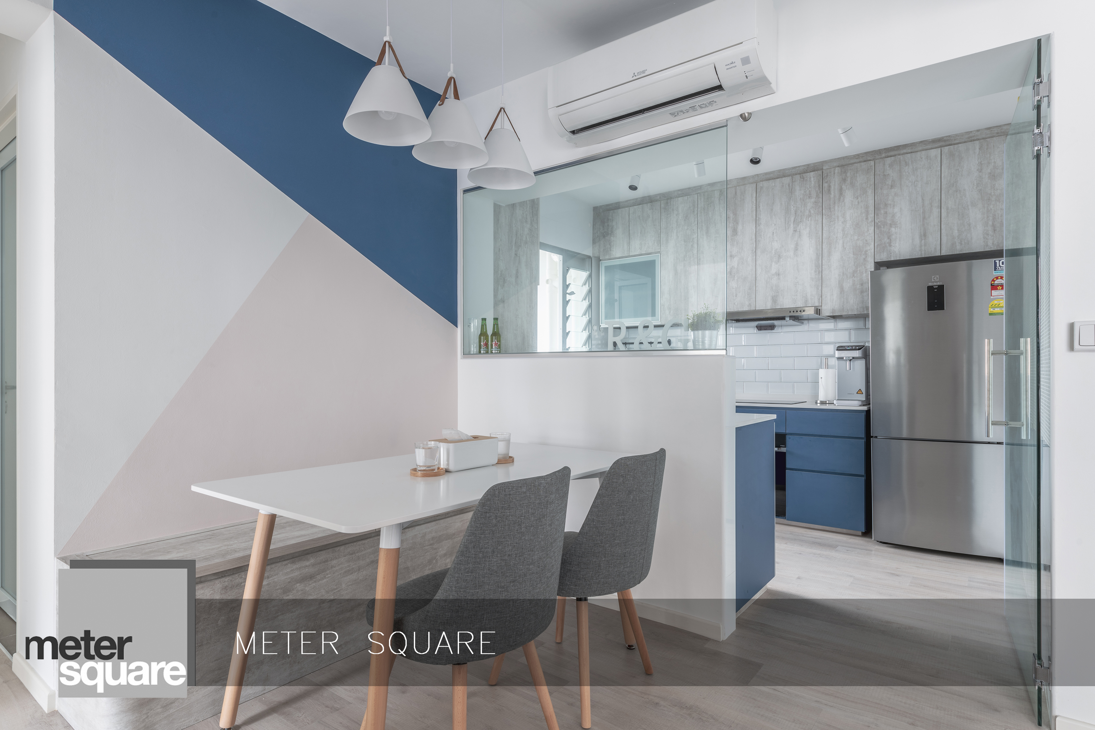 Modern, Scandinavian Design - Dining Room - HDB 4 Room - Design by Meter Square Pte Ltd
