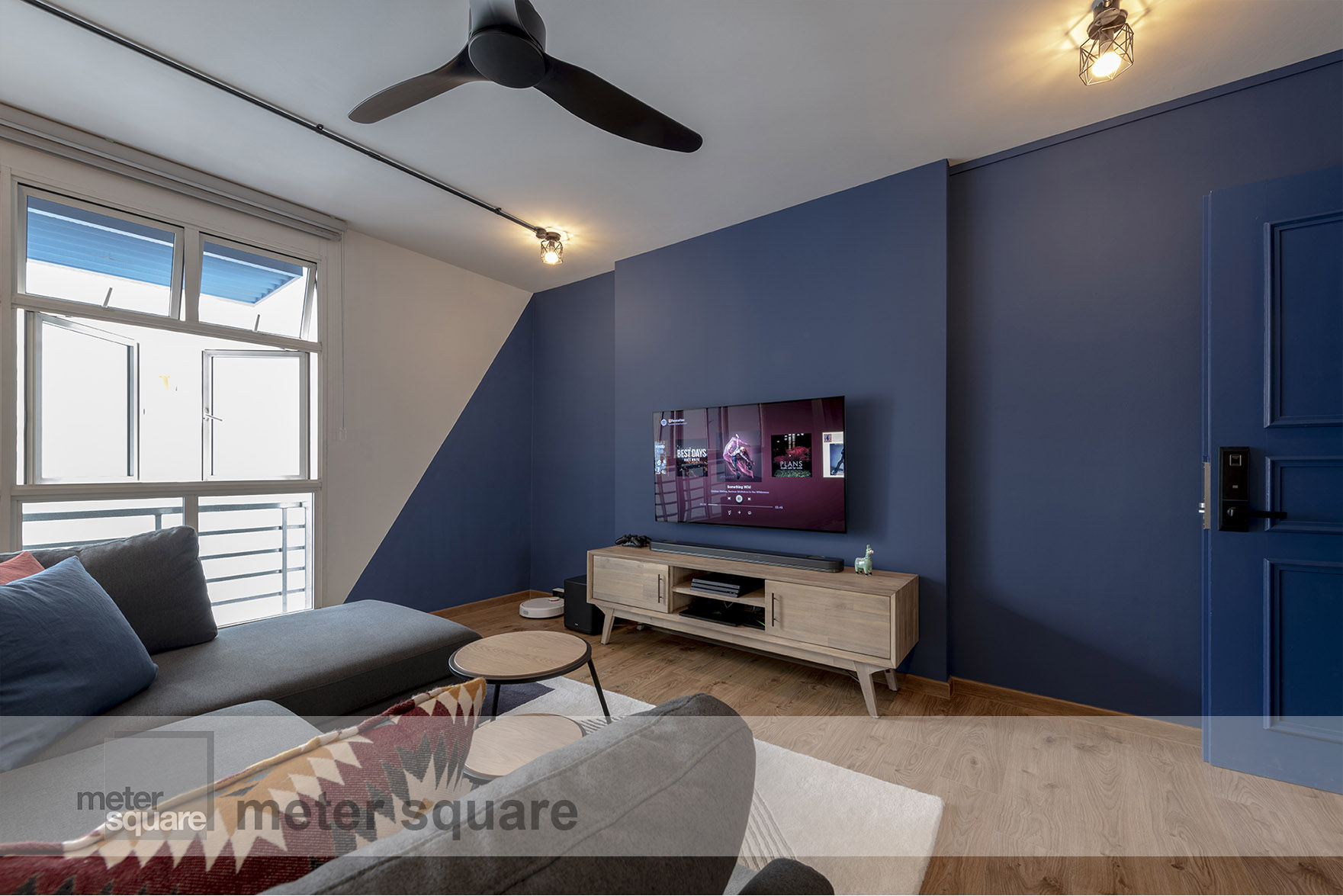 Industrial, Scandinavian Design - Living Room - HDB 5 Room - Design by Meter Square Pte Ltd
