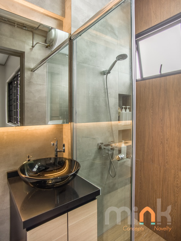 Resort, Scandinavian Design - Bathroom - HDB 4 Room - Design by MINK DESIGN PTE LTD