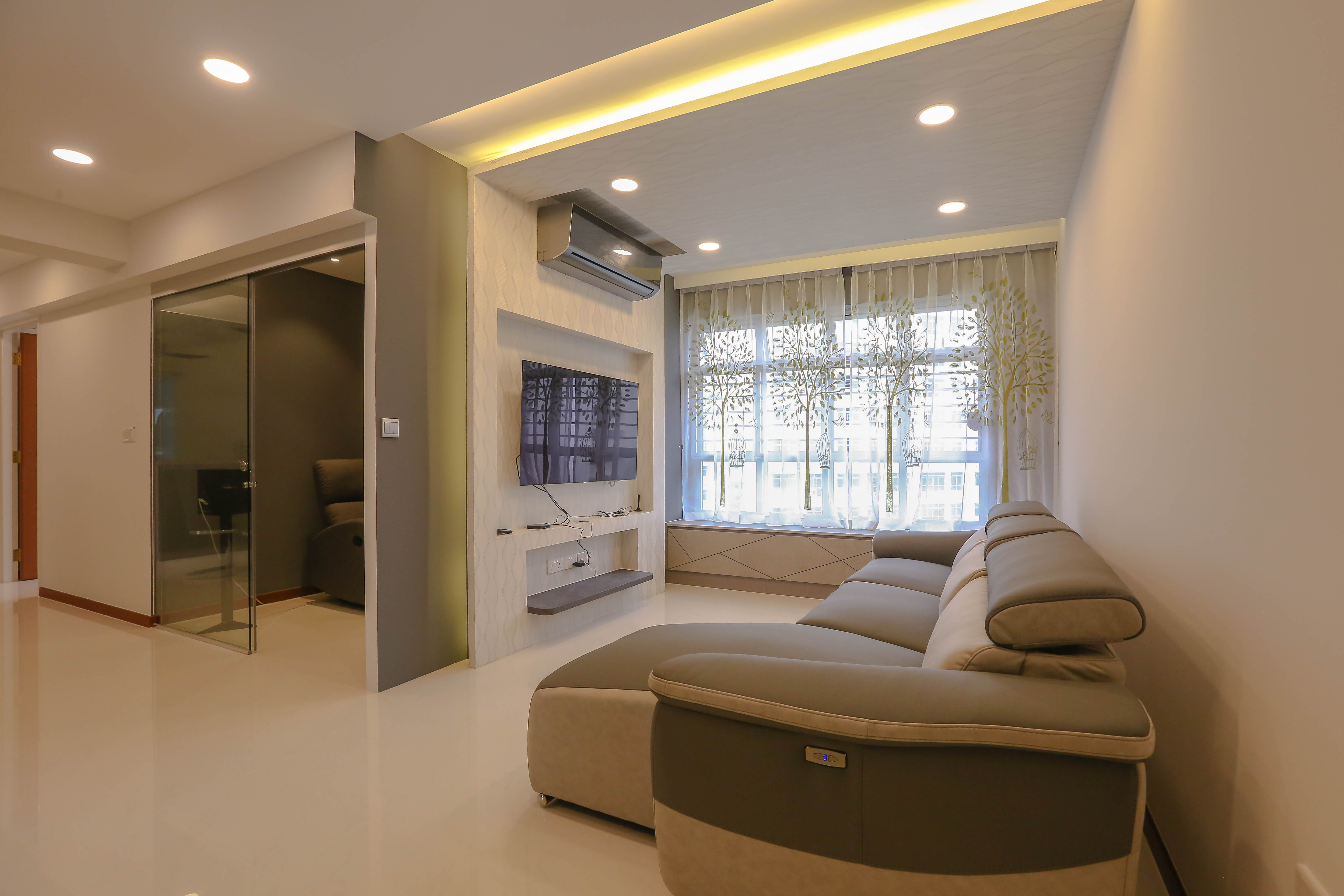 Modern, Resort Design - Living Room - HDB 5 Room - Design by MJS Interior Pte Ltd