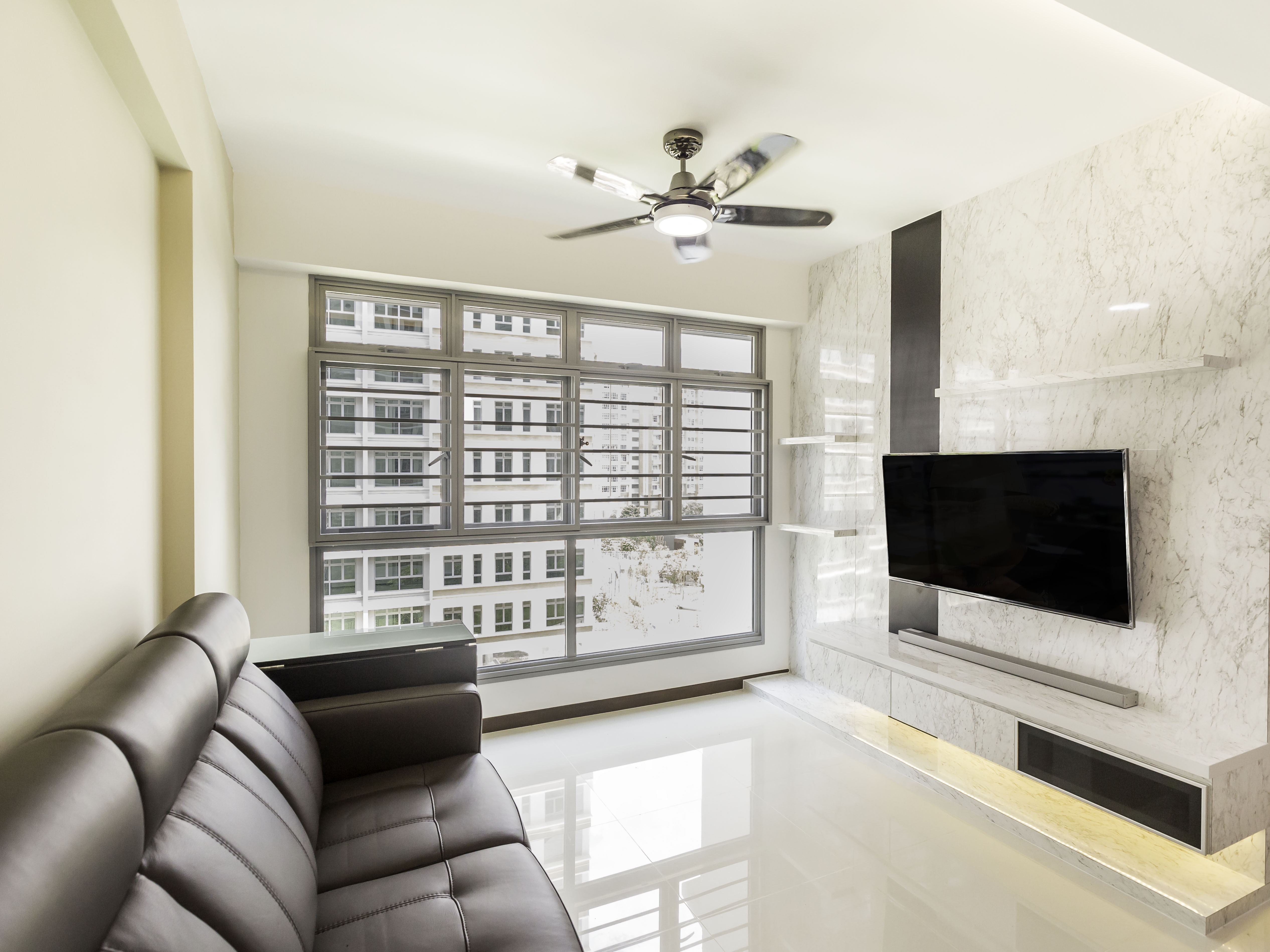 Modern Design - Living Room - HDB 4 Room - Design by MJS Interior Pte Ltd