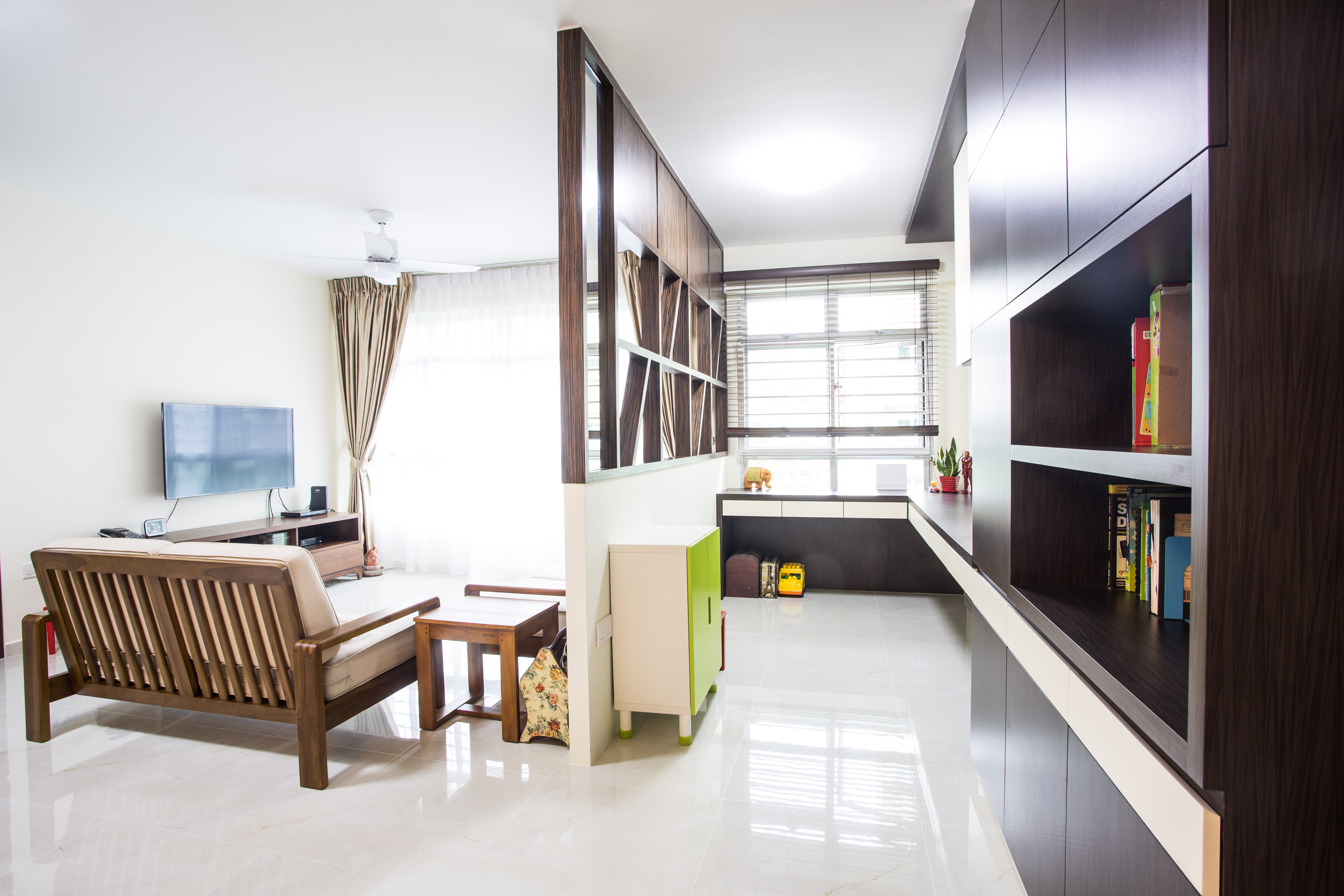 Contemporary, Modern Design - Living Room - HDB 5 Room - Design by MJS Interior Pte Ltd