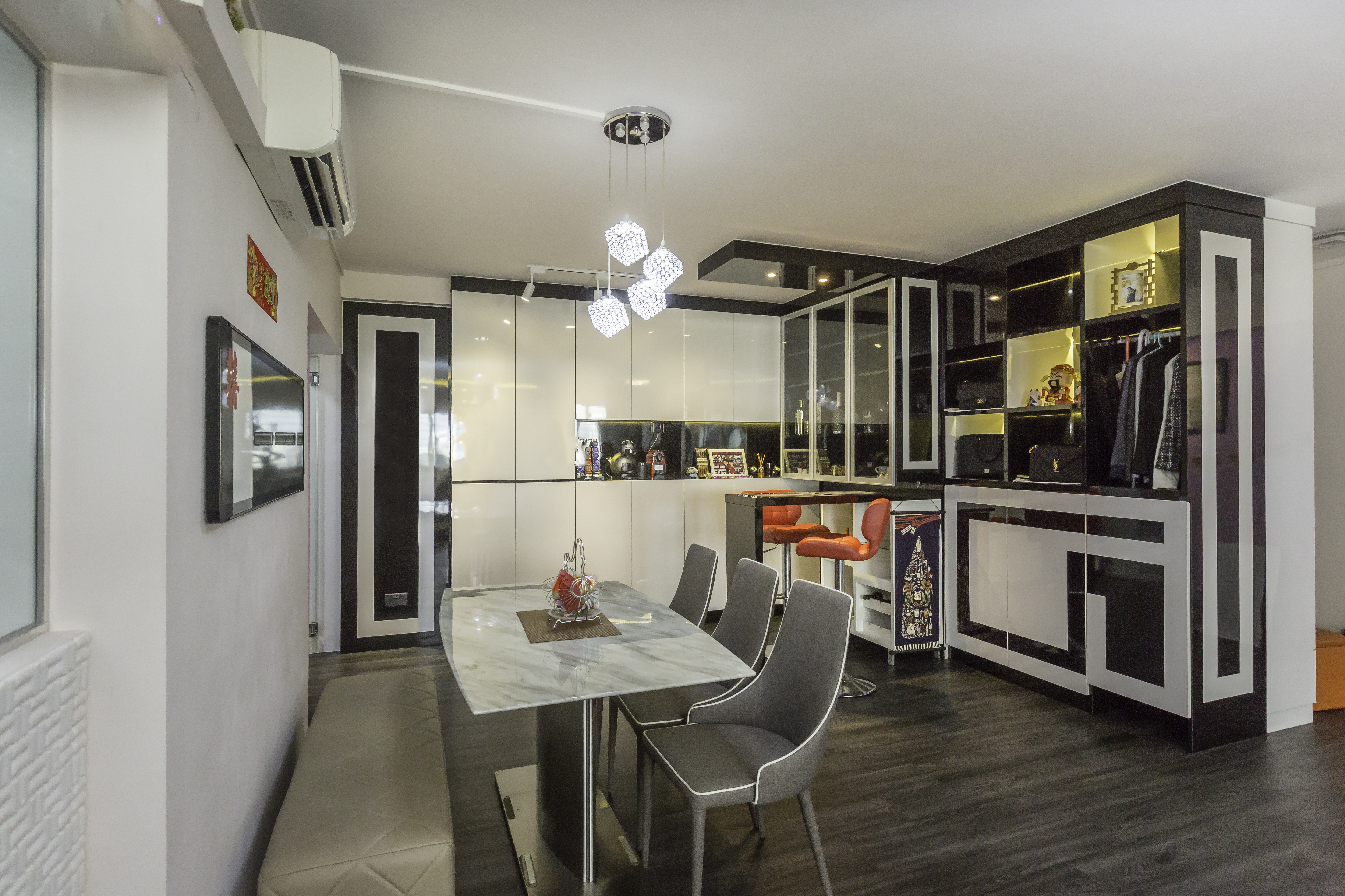 Classical, Modern Design - Dining Room - HDB 5 Room - Design by MJS Interior Pte Ltd