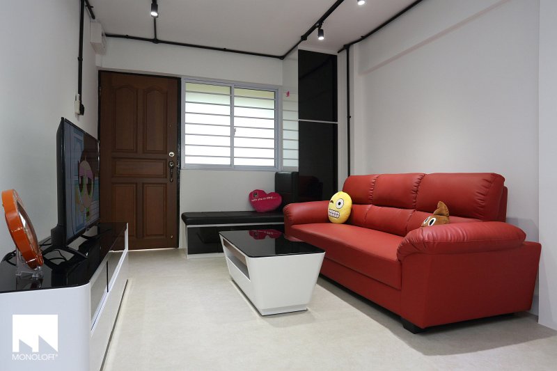 Industrial, Modern Design - Living Room - HDB 3 Room - Design by MONOLOFT